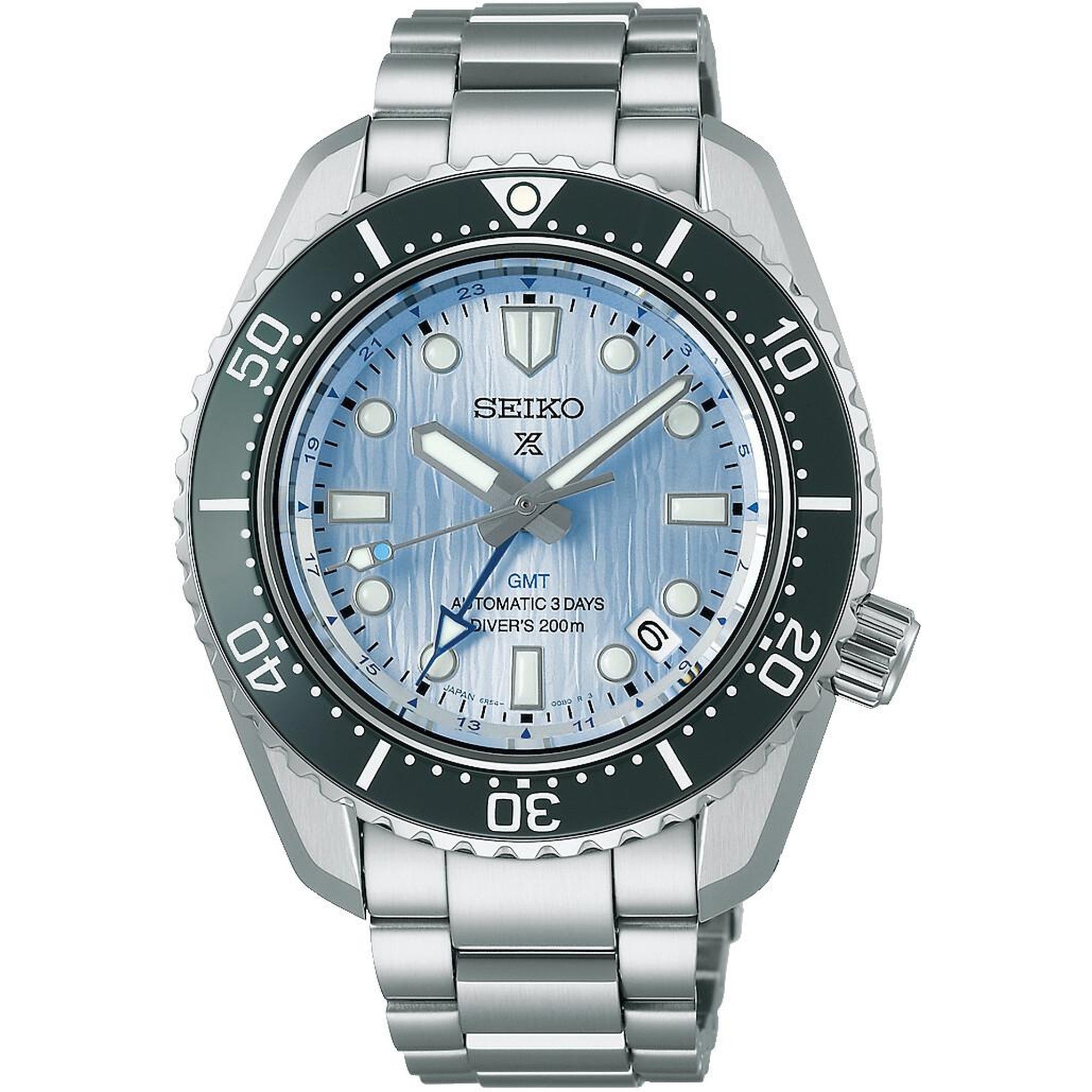 Seiko Prospex GMT Automatik-Herrenuhr SPB385J1 Eisblaue Limited Edition