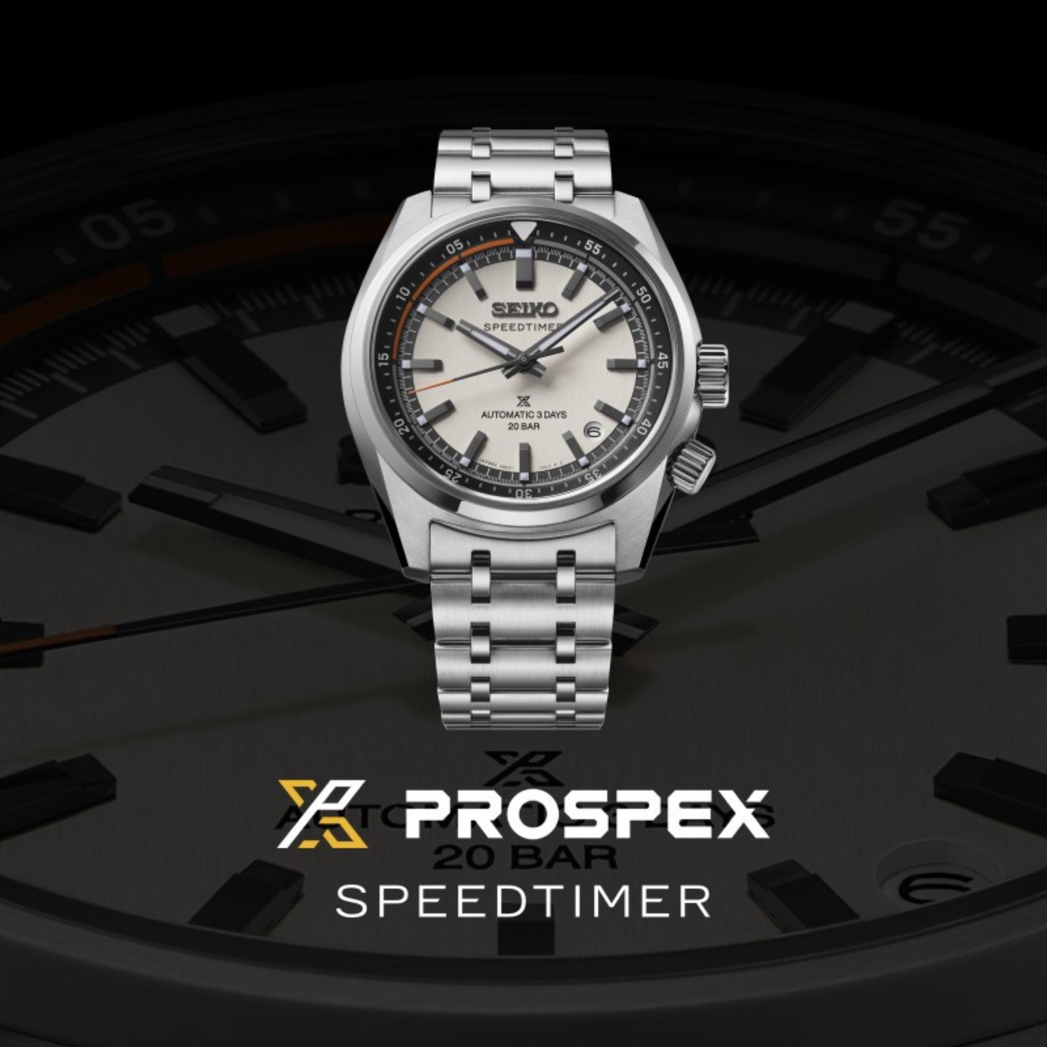 Seiko Prospex Speedtimer Men's Automatic Watch SPB513J1 White Black
