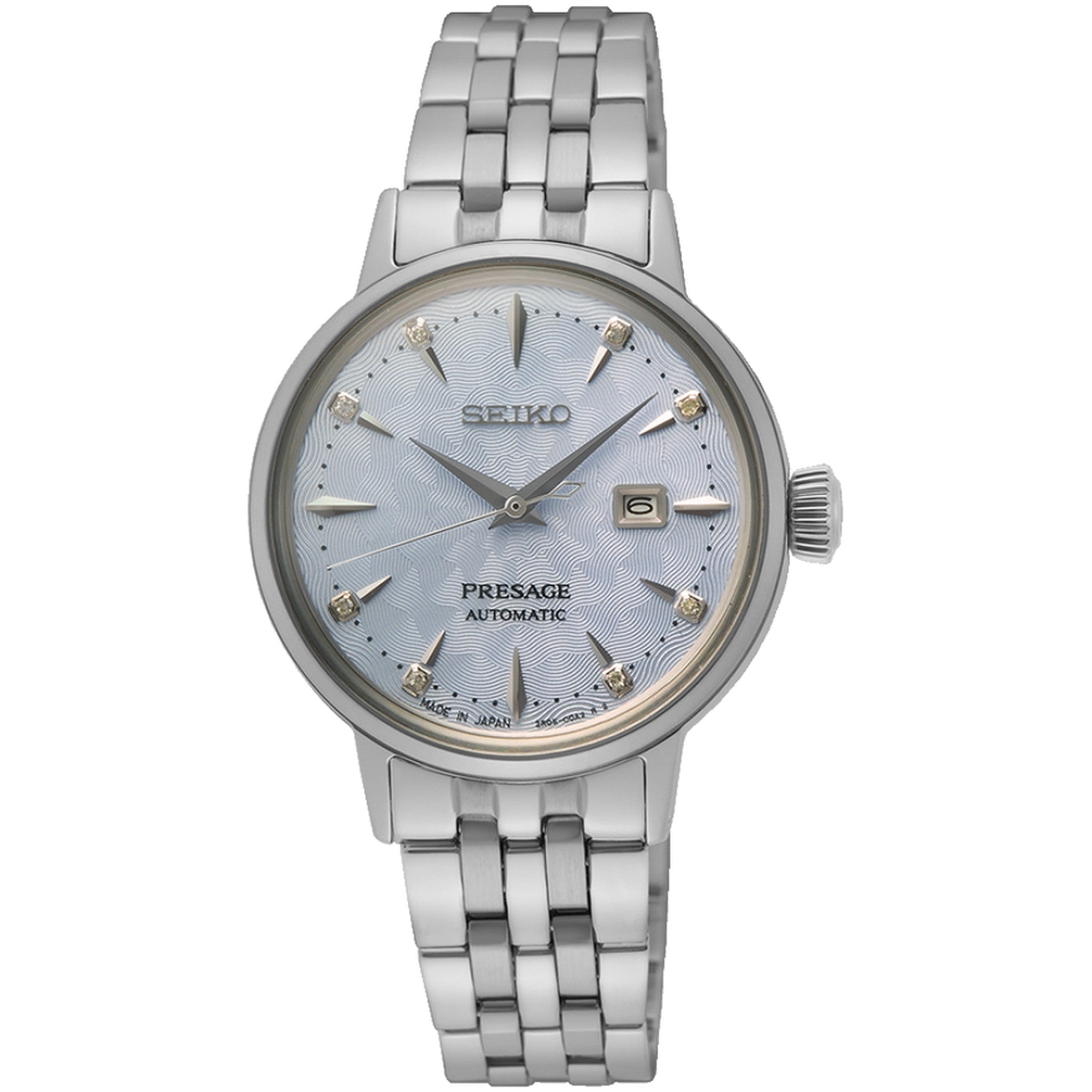 Seiko Presage Cocktail Automatik-Damenuhr SRE007J1 Hellblau Sky Diving