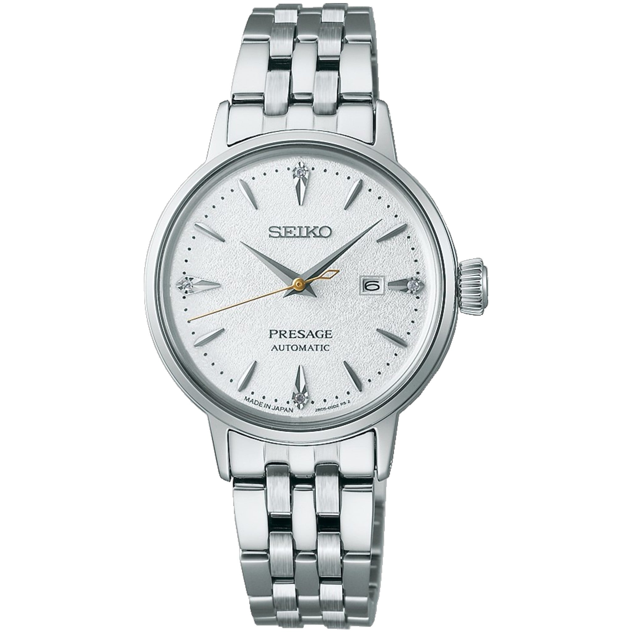 Montre Seiko Presage Cocktail Time Femme SRE017J1 Blanc Argenté