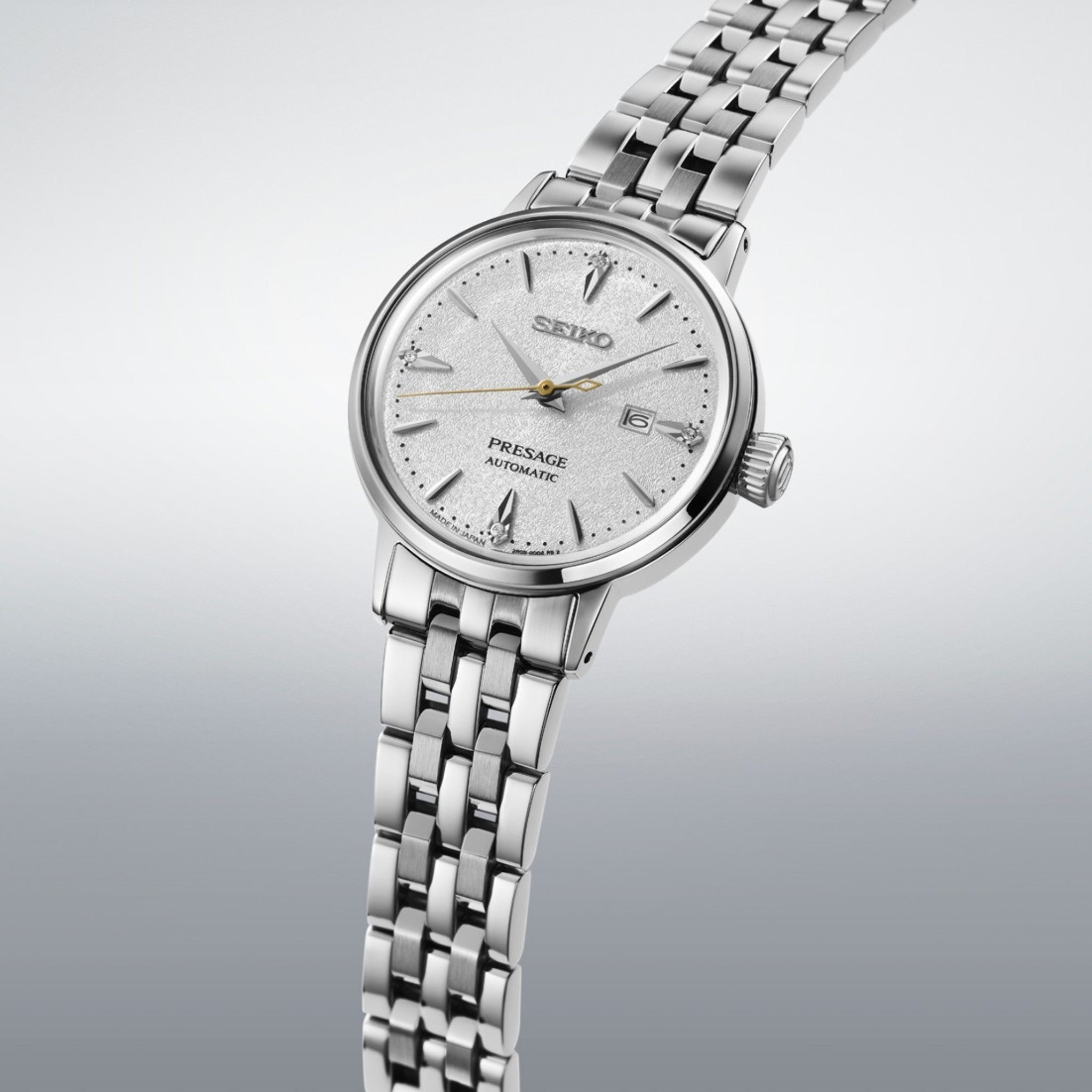 Montre Seiko Presage Cocktail Time Femme SRE017J1 Blanc Argenté