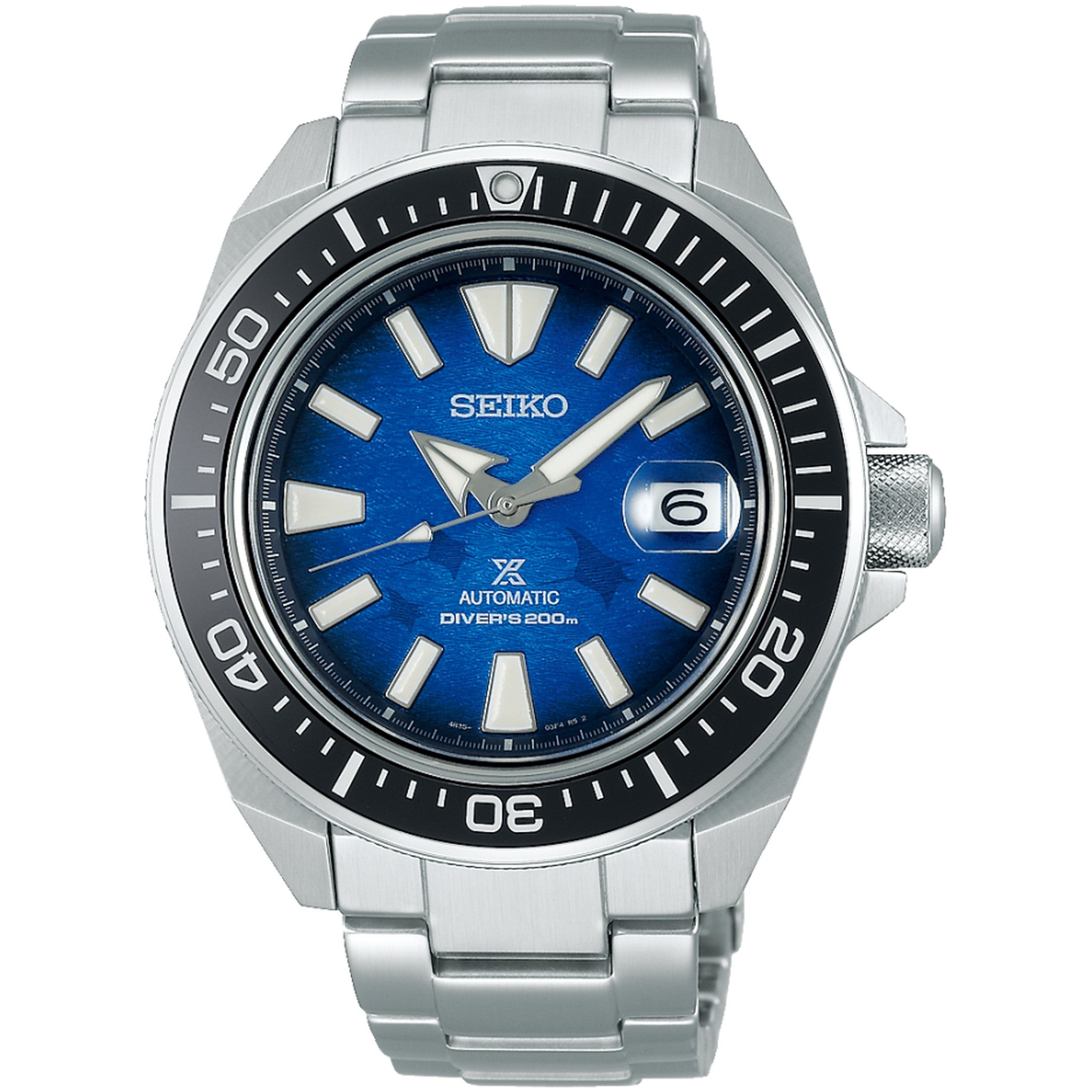 Montre Seiko Prospex Automatique Homme SRPE33K1 Bleu Édition Save The Ocean