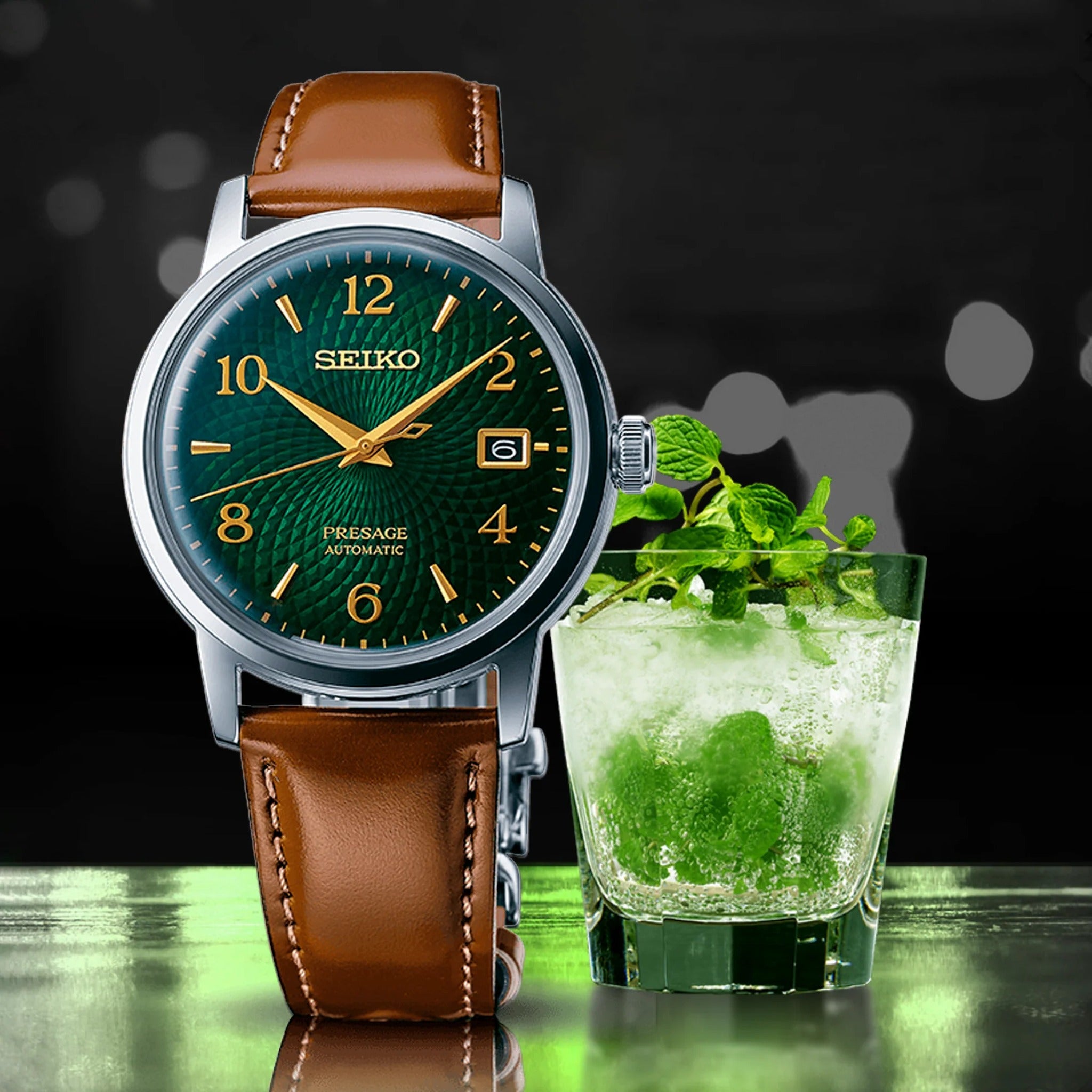 Seiko Presage Cocktail Automatic Men's Watch SRPE45J1 Mojito Green