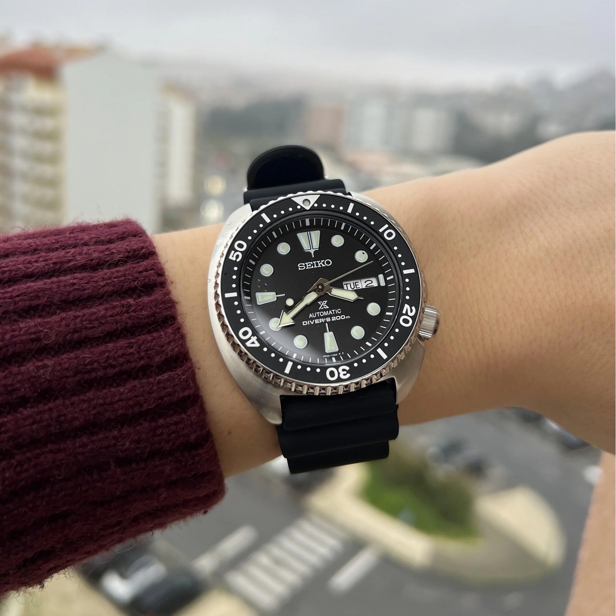 Seiko Prospex Turtle Automatik-Herrenuhr SRPE93K1 Schwarz
