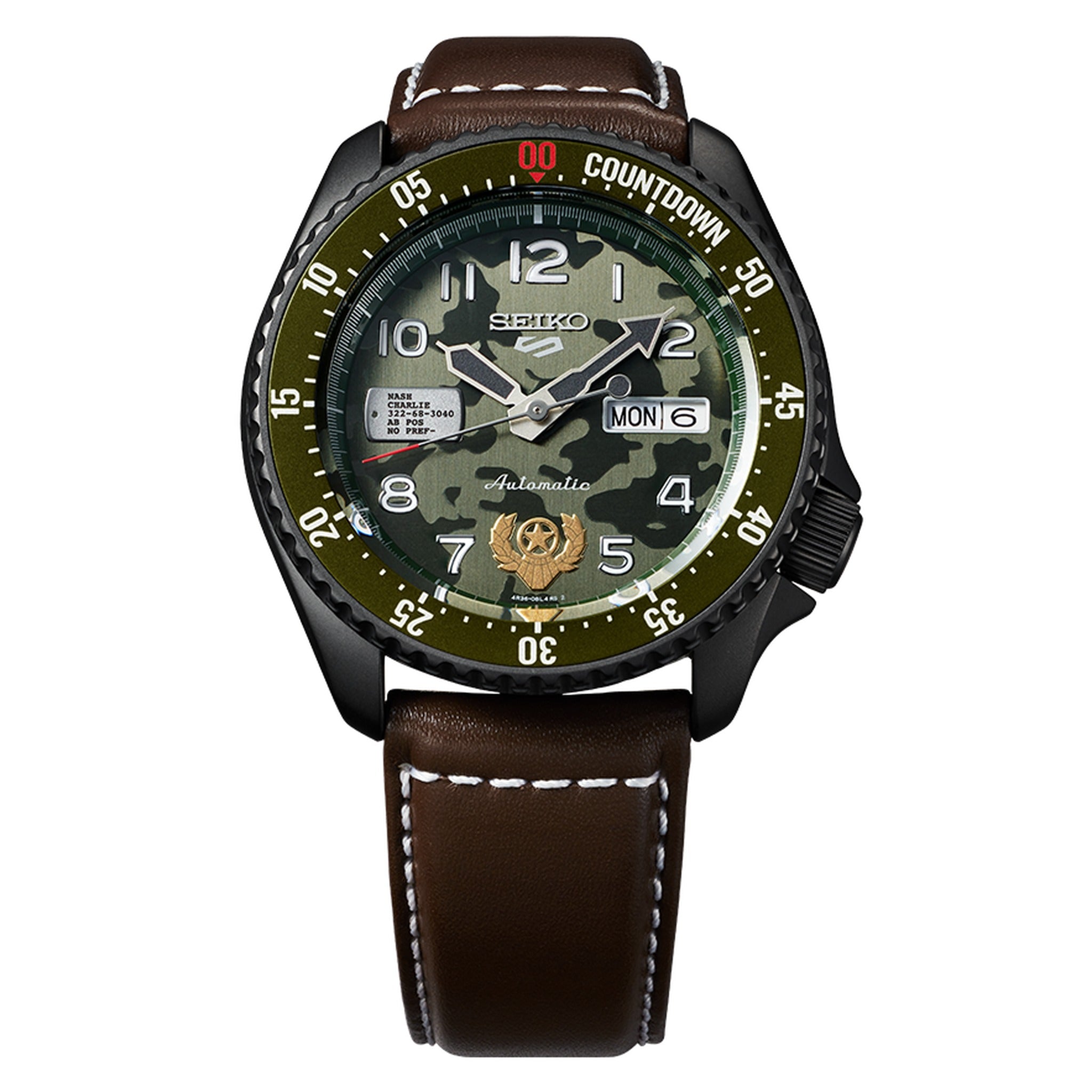Seiko 5 Sports Herren-Automatikuhr SRPF21K1 Limited Edition Street Fighter V Guile