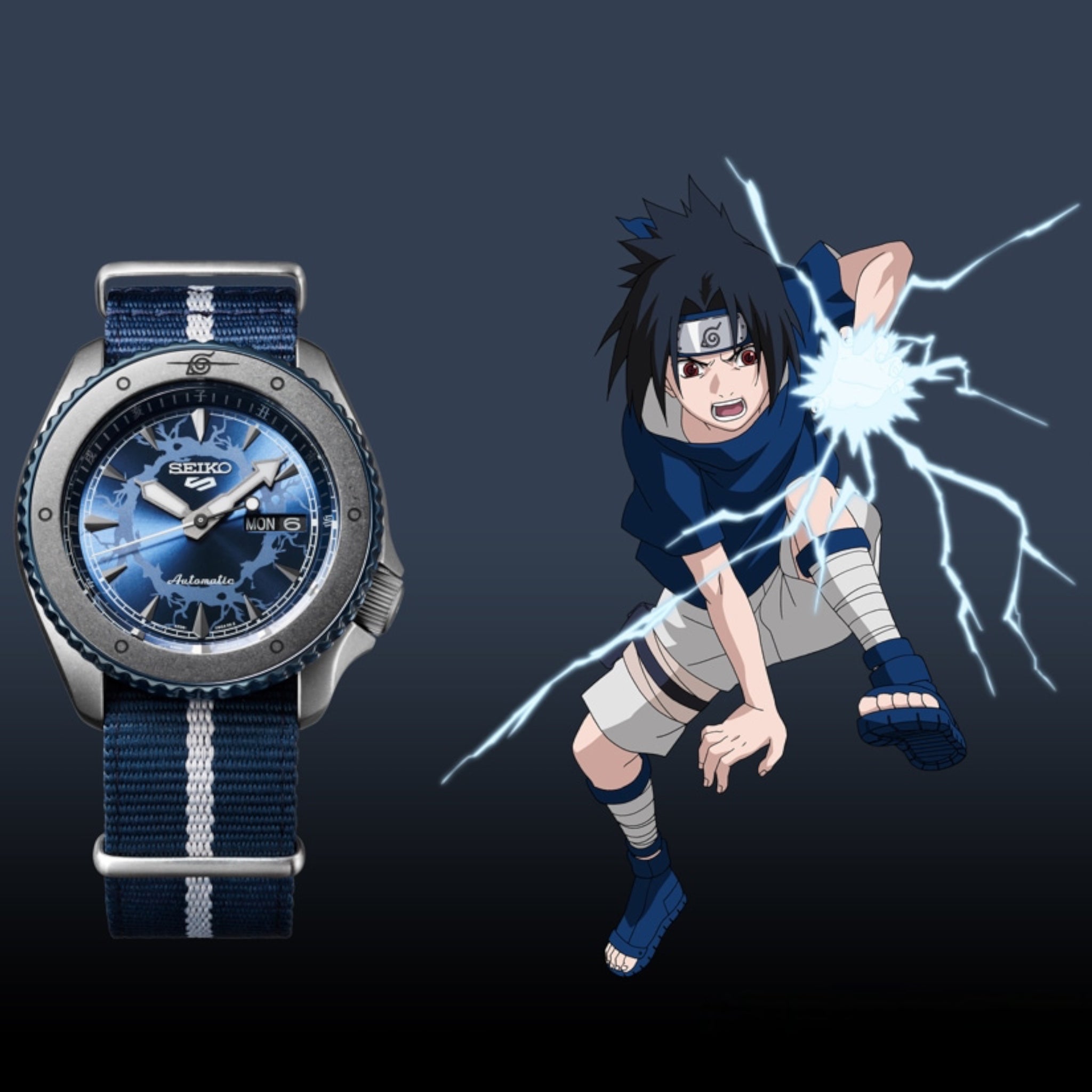 Montre Seiko 5 SRPF69K1 édition Limitée Naruto & Boruto Bleu