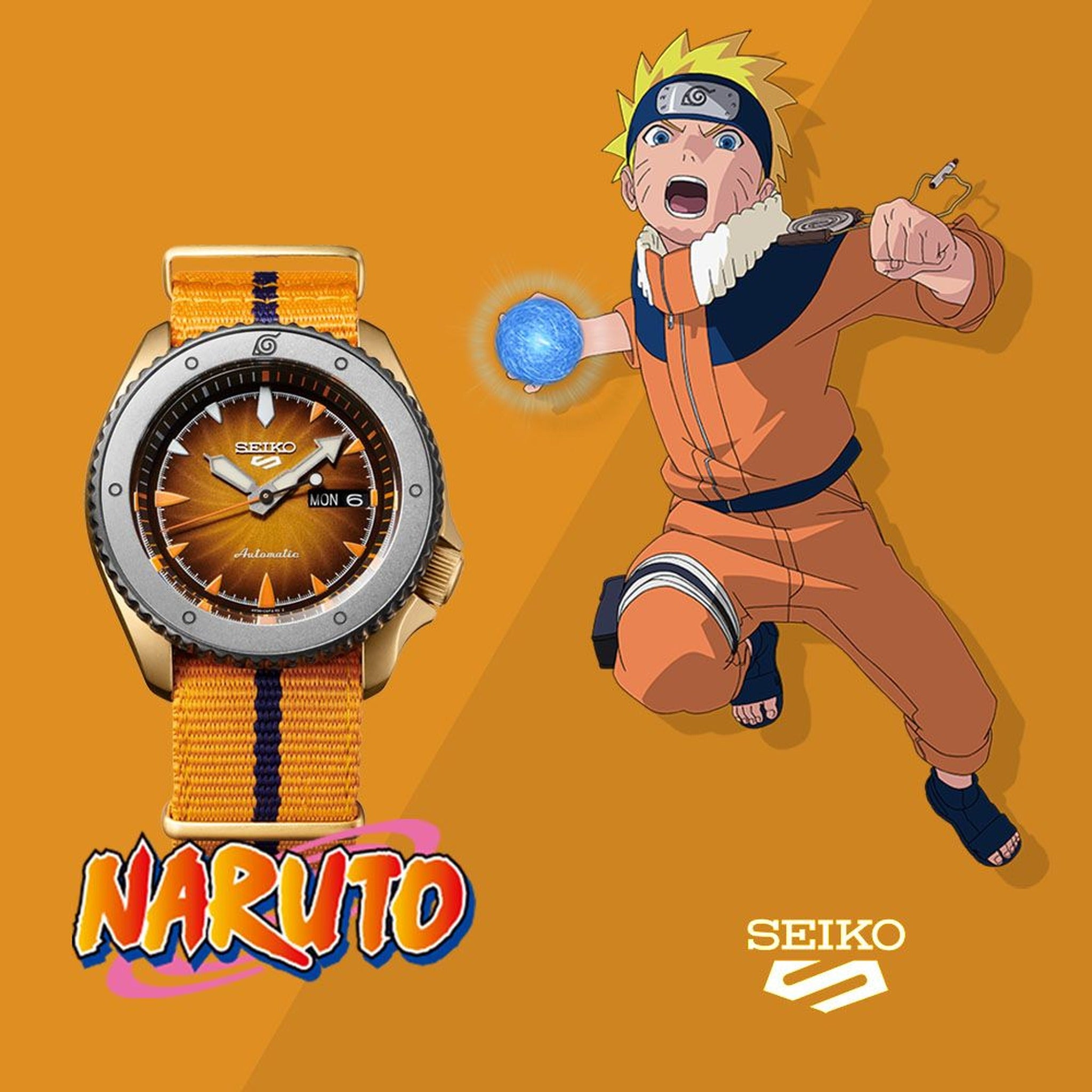 Montre Seiko 5 Sports Homme SRPF70K1 Naruto Uzumaki édition Limitée Naruto & Boruto