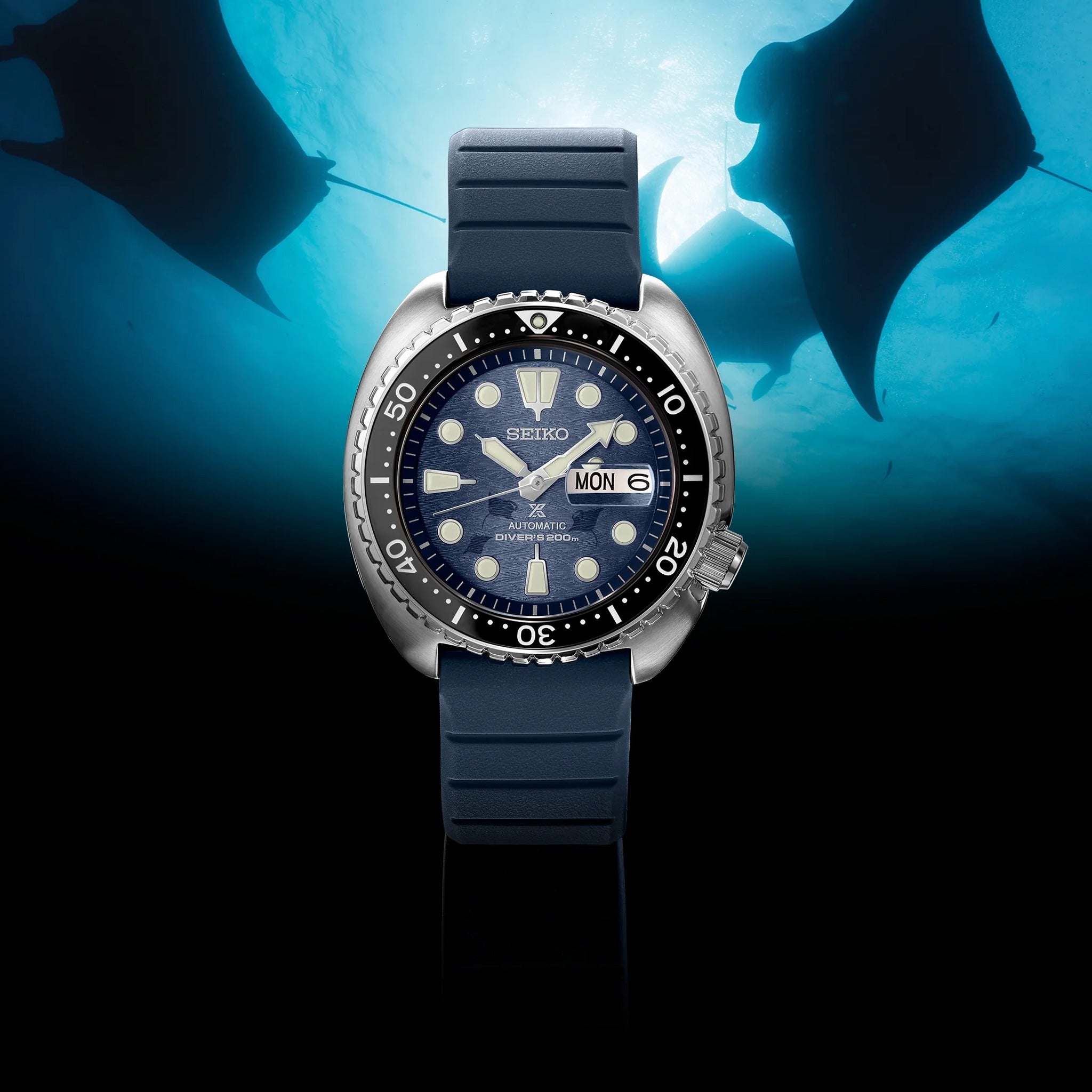 Montre Seiko Prospex Automatique Homme SRPF77K1 King Turtle Bleu Édition Save The Ocean