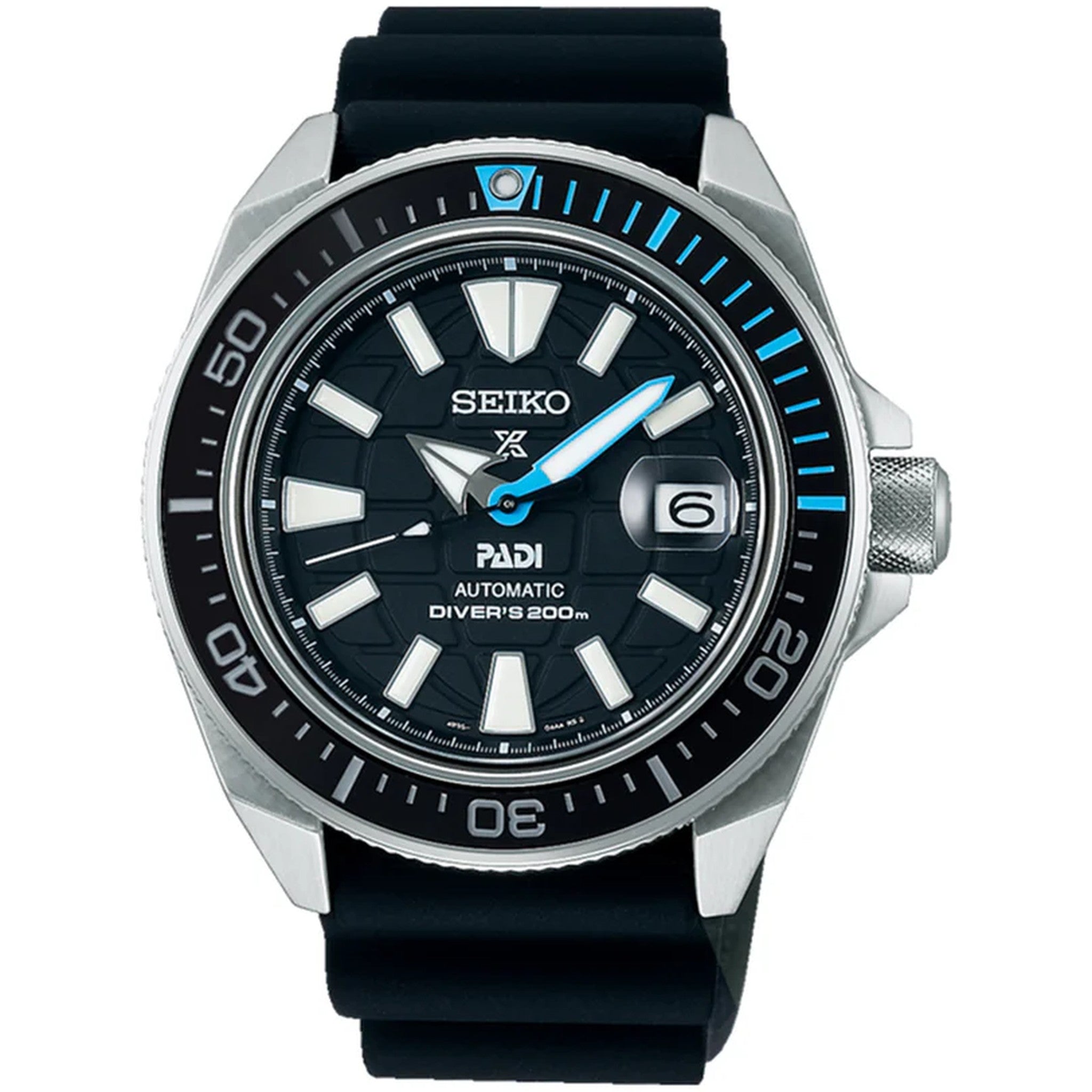 Seiko Prospex PADI Herren-Automatikuhr SRPG21J1 Schwarz Blau King Samurao Edition