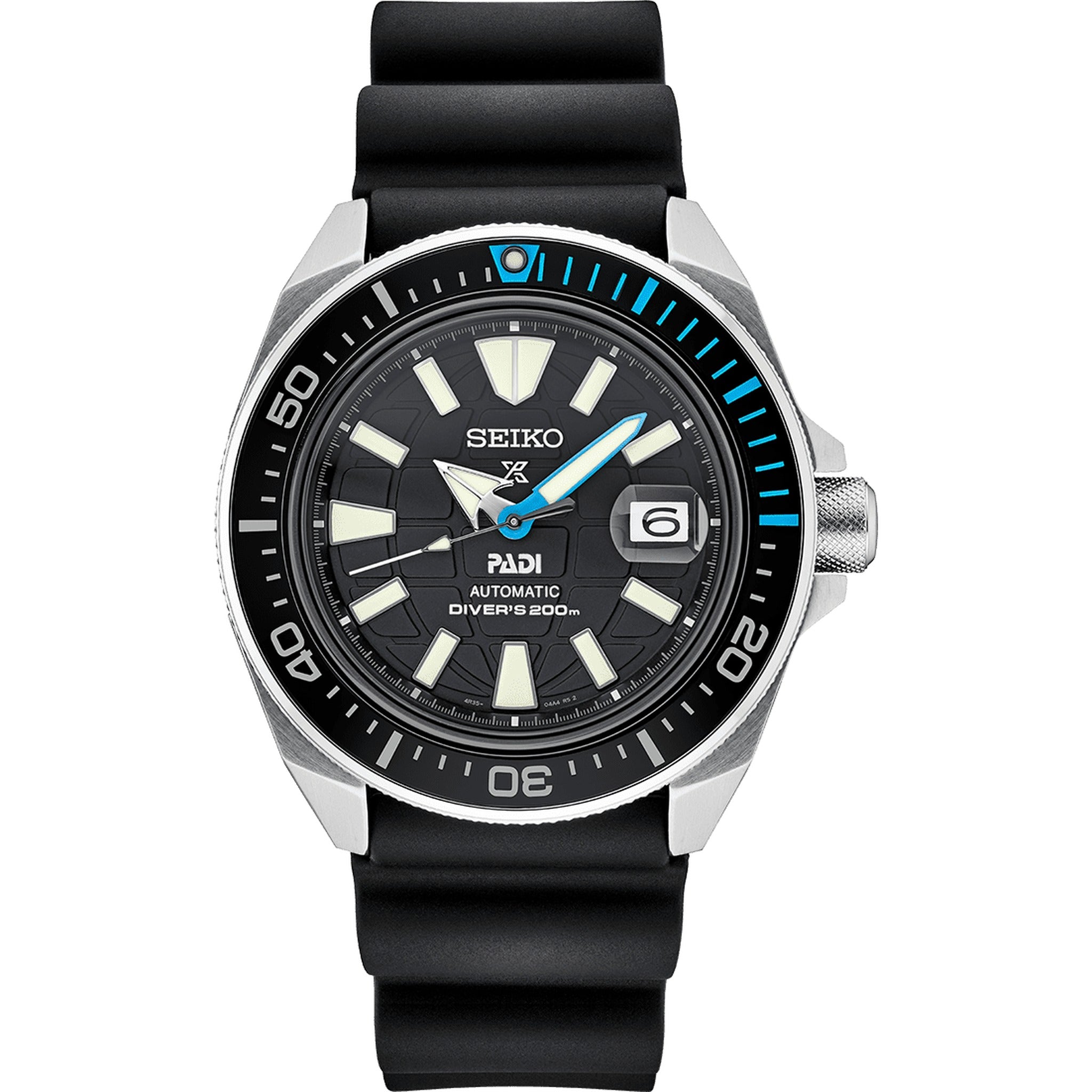 Seiko Prospex PADI Herren-Automatikuhr SRPG21J1 Schwarz Blau King Samurao Edition