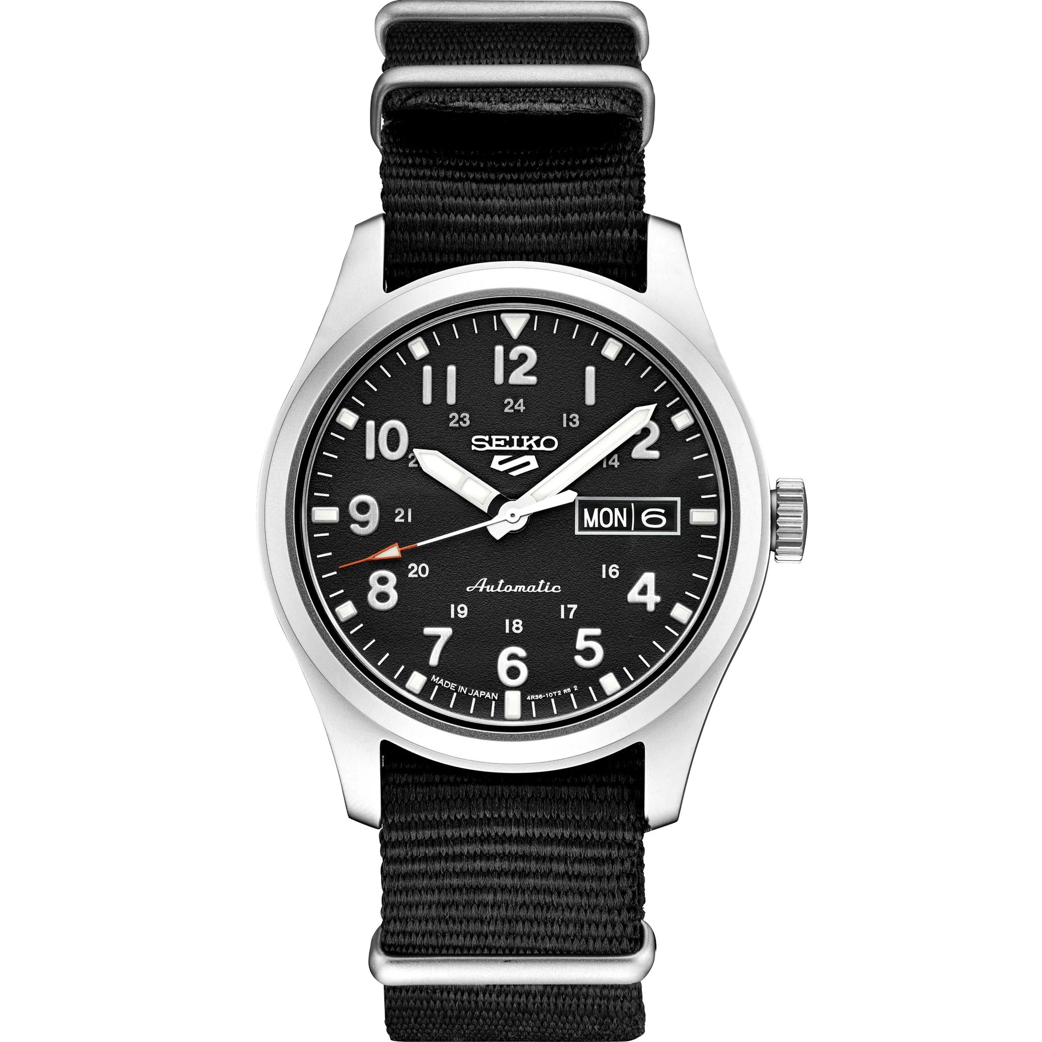 Montre Seiko 5 Sports Homme Automatique SRPG37K1 Field Sports Noir Bracelet Nylon