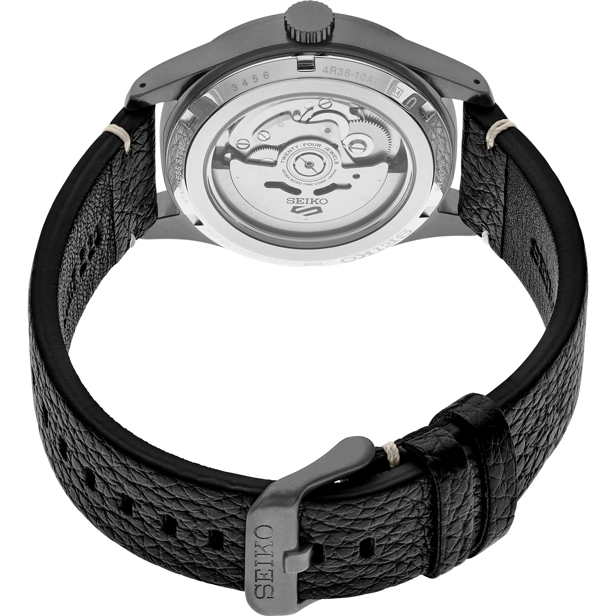 Montre Seiko 5 Sports Homme Automatique SRPG41K1 Field Sports Noir Bracelet Cuir