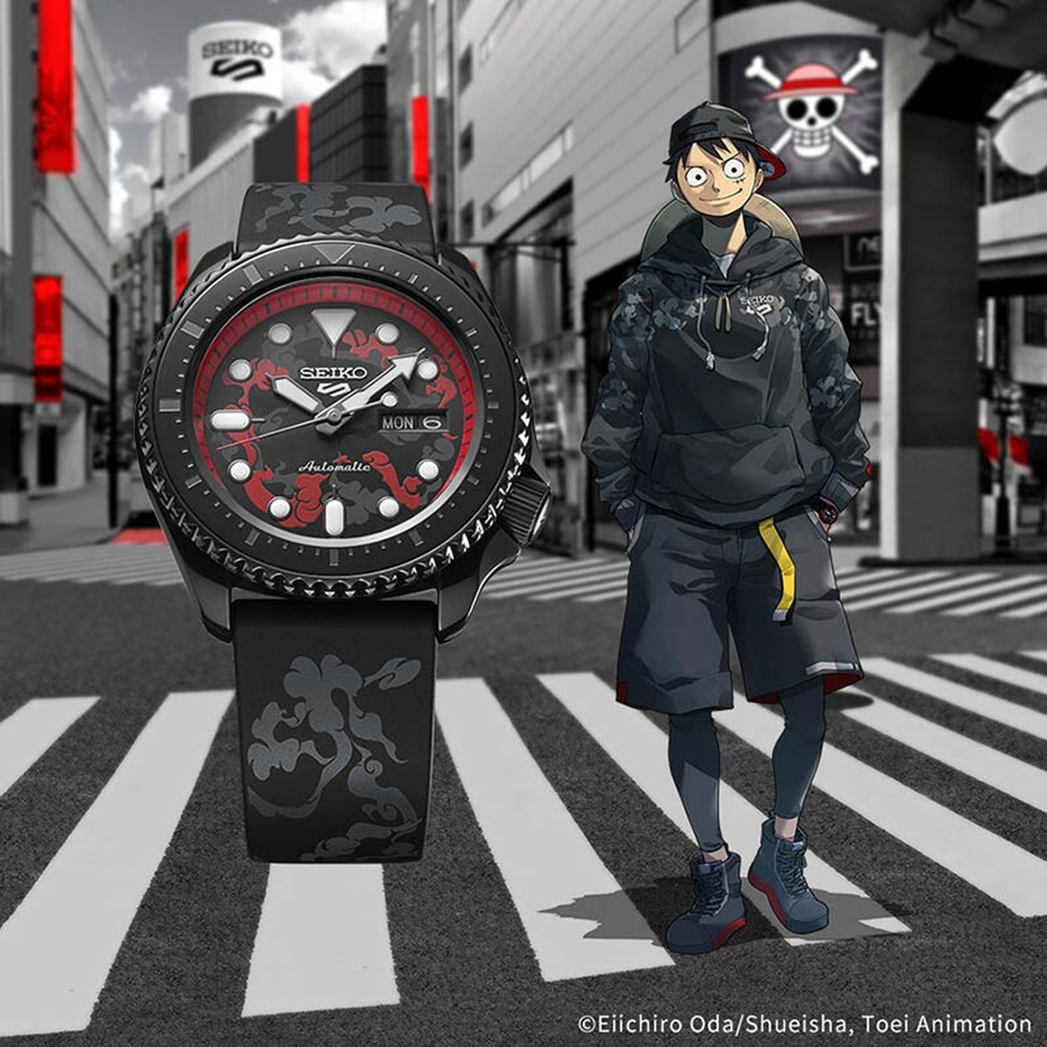 Montre Seiko 5 Sports Homme Automatique SRPH65K1 Édition Limitée One Piece Luffy