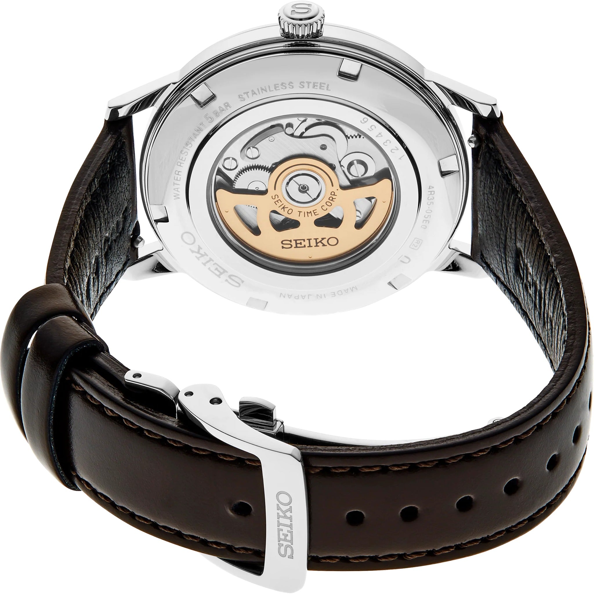 Seiko Presage Cocktail Men's Automatic Watch SRPJ17J1 Irish Coffee Brown