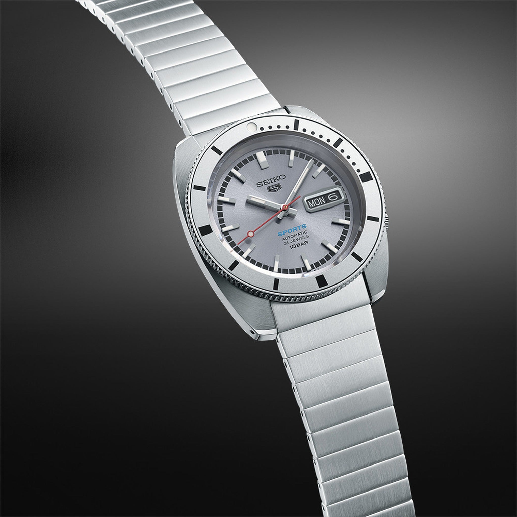 Montre Seiko 5 Sports Homme Automatique SRPL03K1 Argenté Édition Limitée Re-Creation