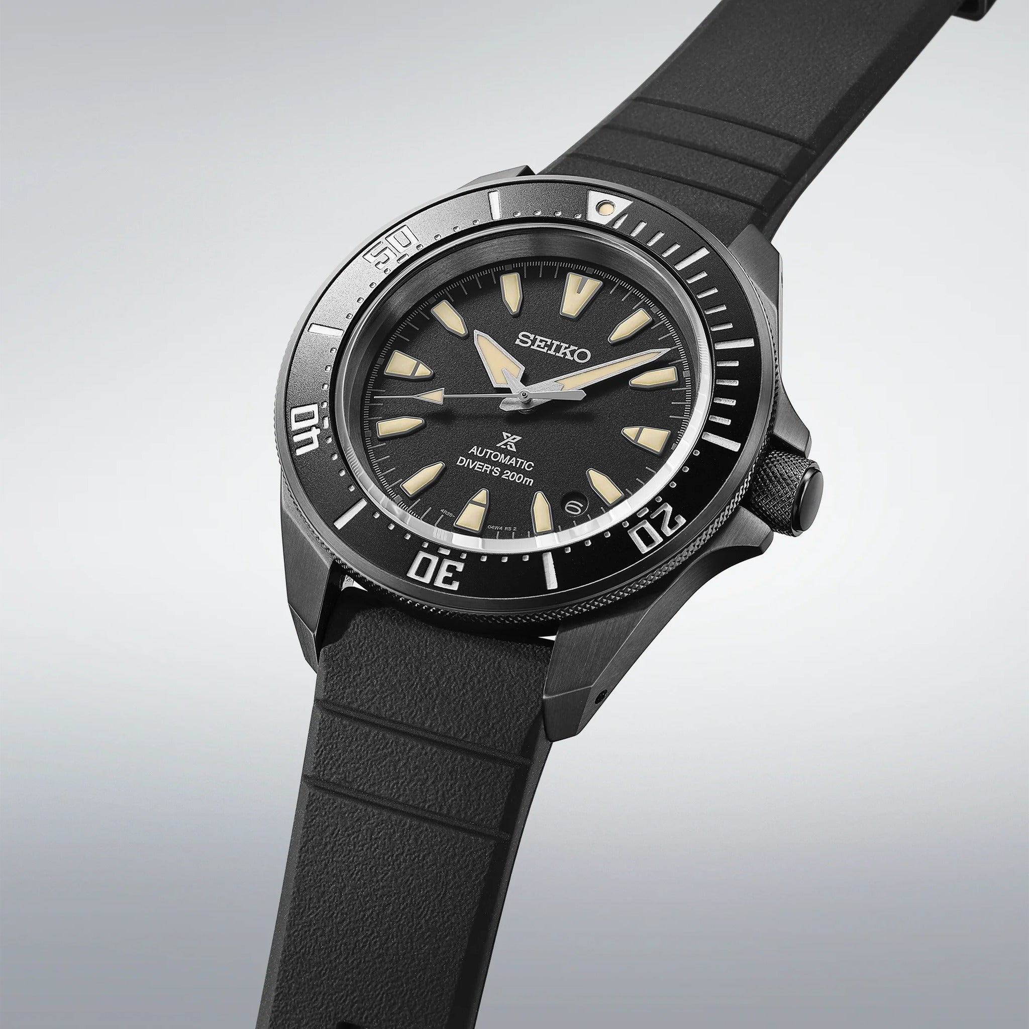 Montre Seiko Prospex Homme Automatique SRPL15K1 Noir Samurai Bracelet Silicone