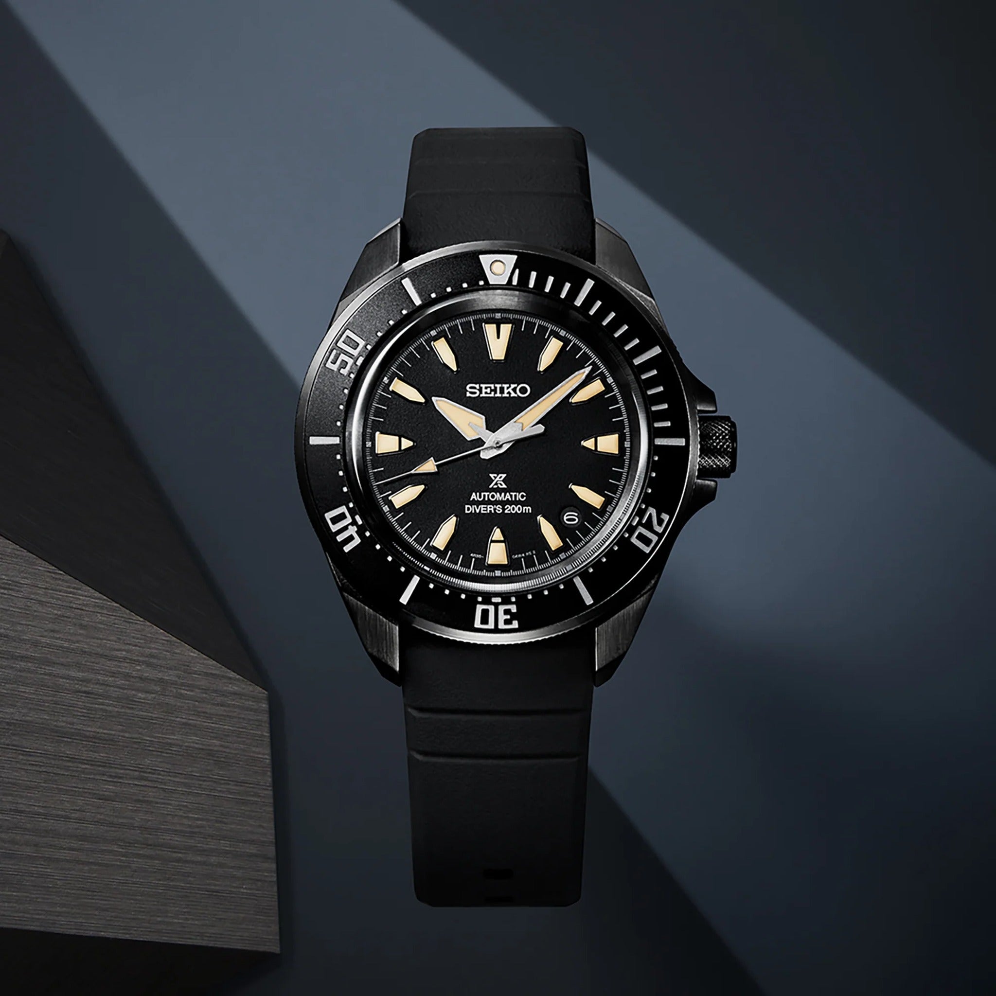 Montre Seiko Prospex Homme Automatique SRPL15K1 Noir Samurai Bracelet Silicone