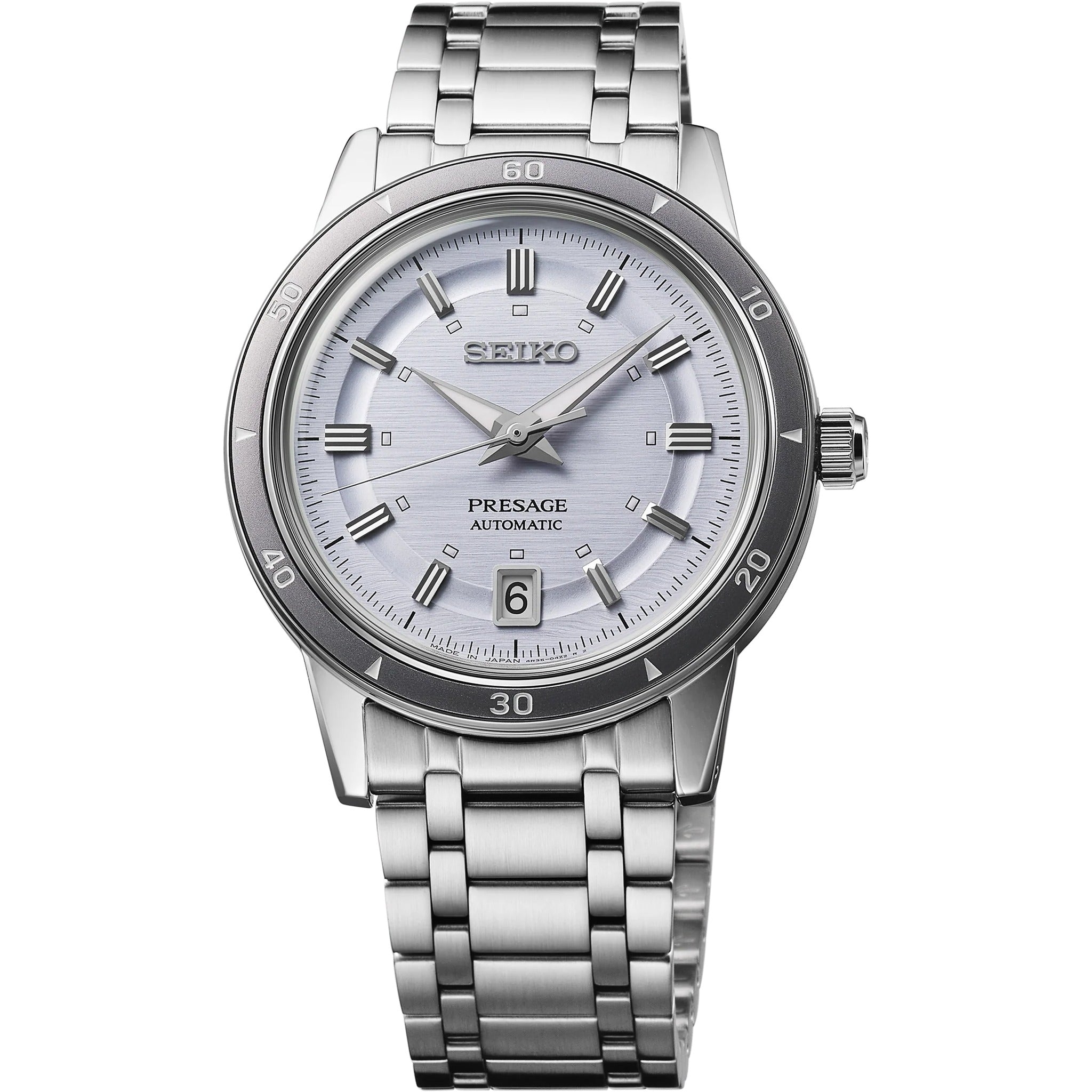 Seiko Presage Men's Automatic Watch SRPL73J1 60s Style Light Purple