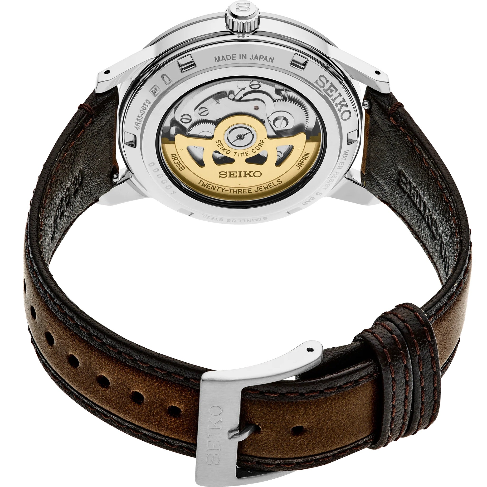 Seiko Presage Men's Automatic Watch SRPL75J1 60s Style Champagne