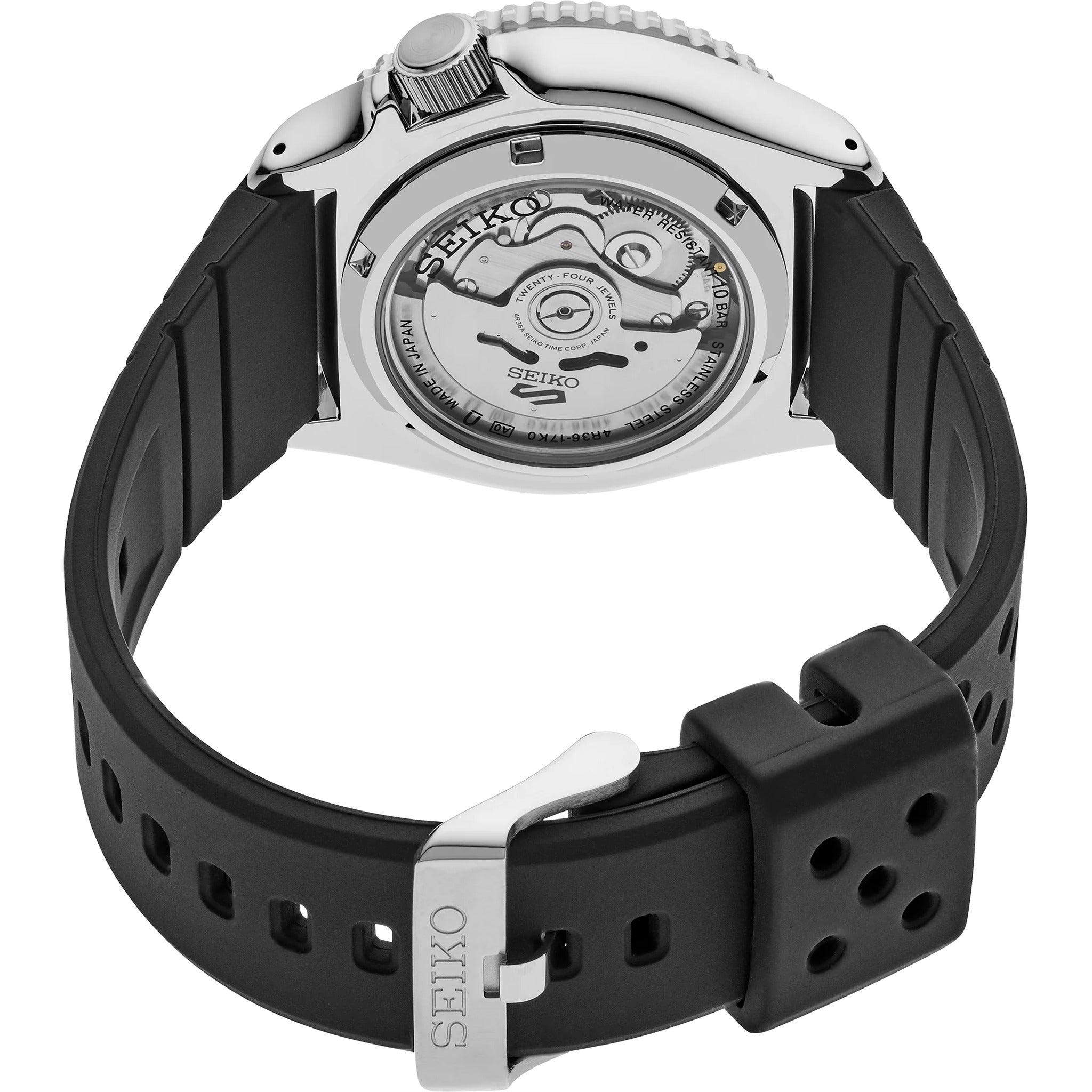 Seiko 5 Sports Herren-Automatikuhr SRPL87K1, gelbes Silikonarmband