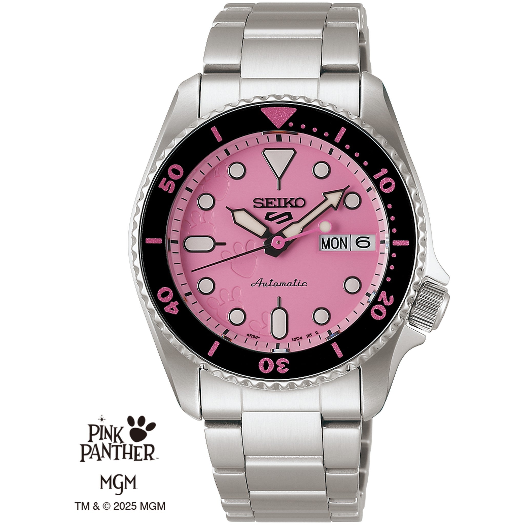 Seiko 5 Sports Herrenuhr SRPM07K1 Automatik Limitierte Auflage Pink Panther