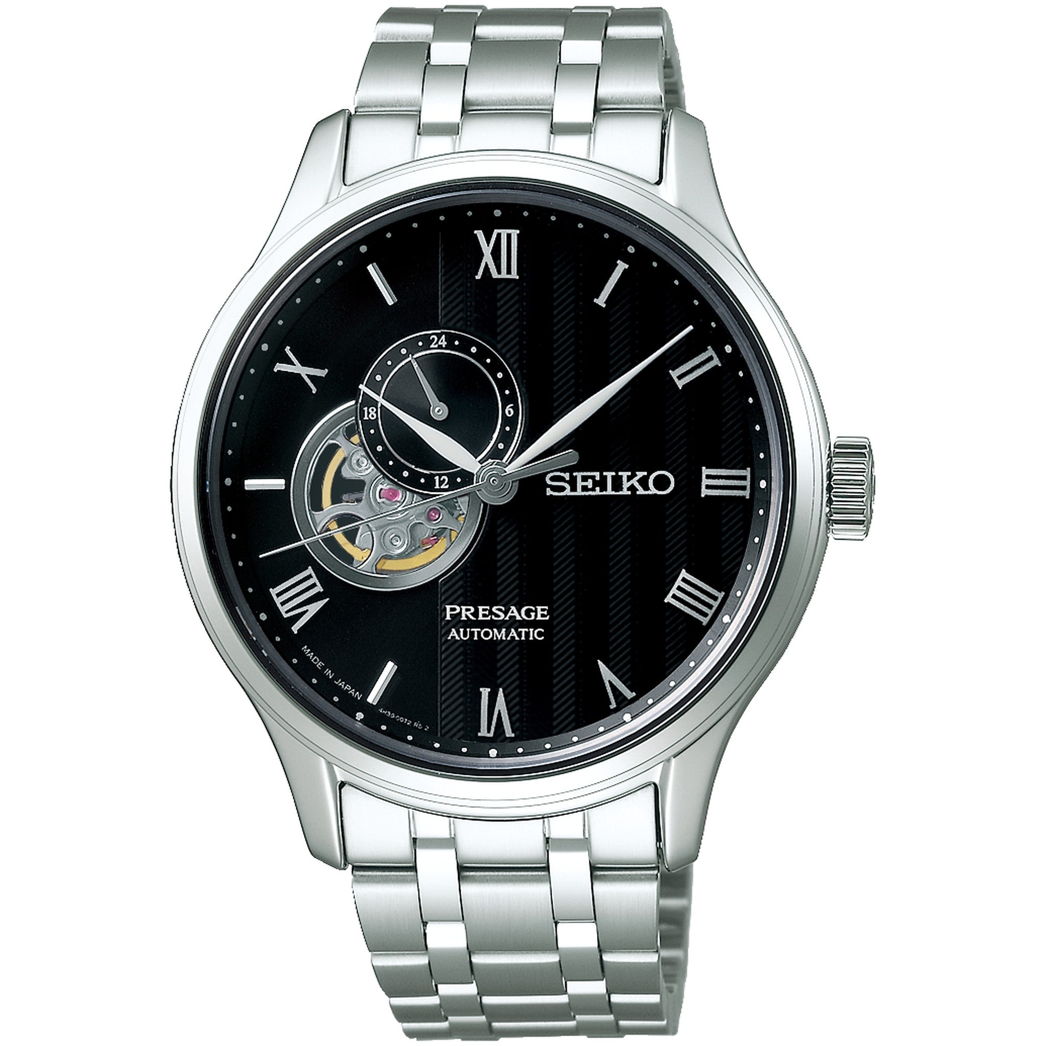 Montre Seiko Presage Cœur Ouvert Homme Automatique SSA377J1 Noir Japanse Garden