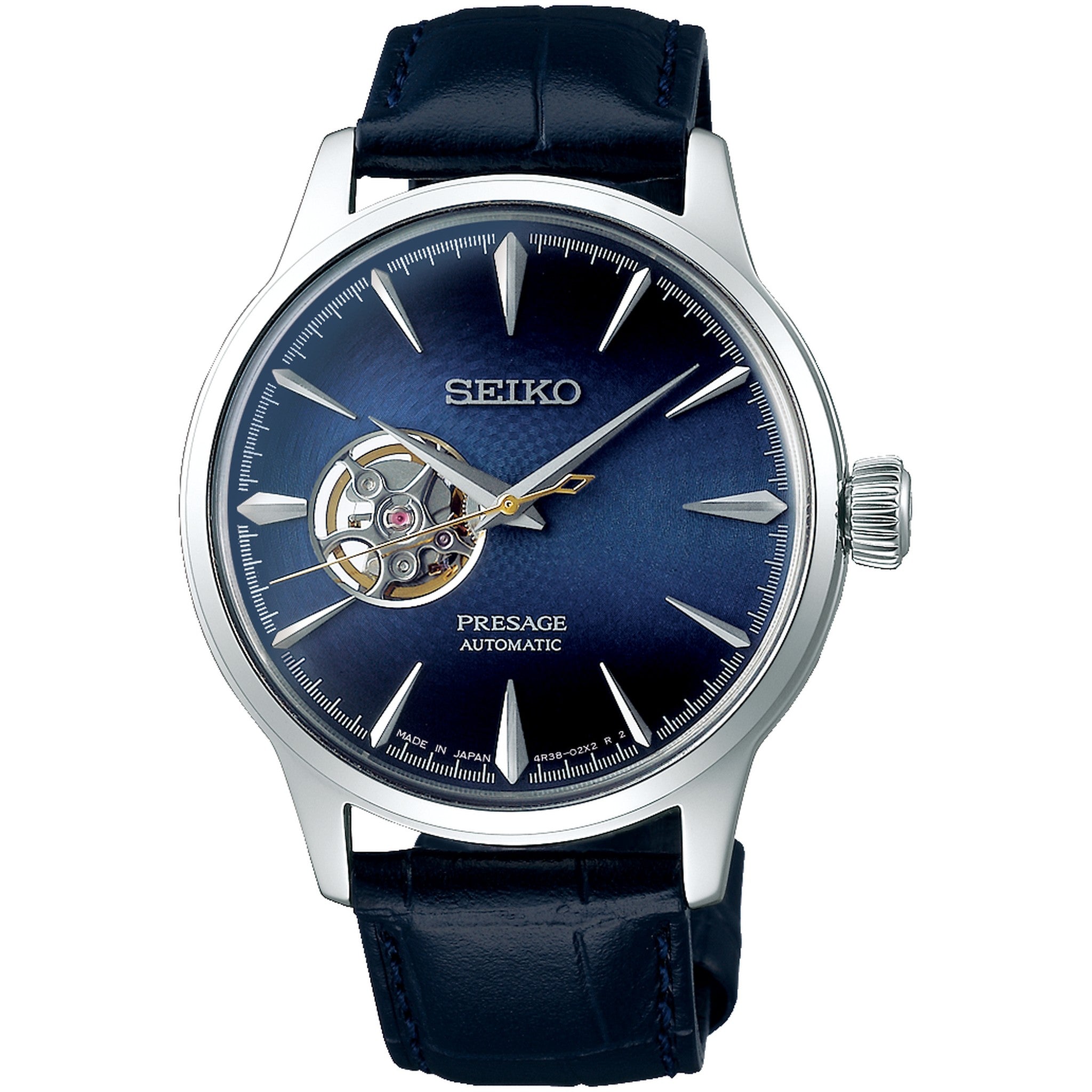 Seiko Presage Open Heart Men's Automatic Watch SSA405J1 Blue Moon
