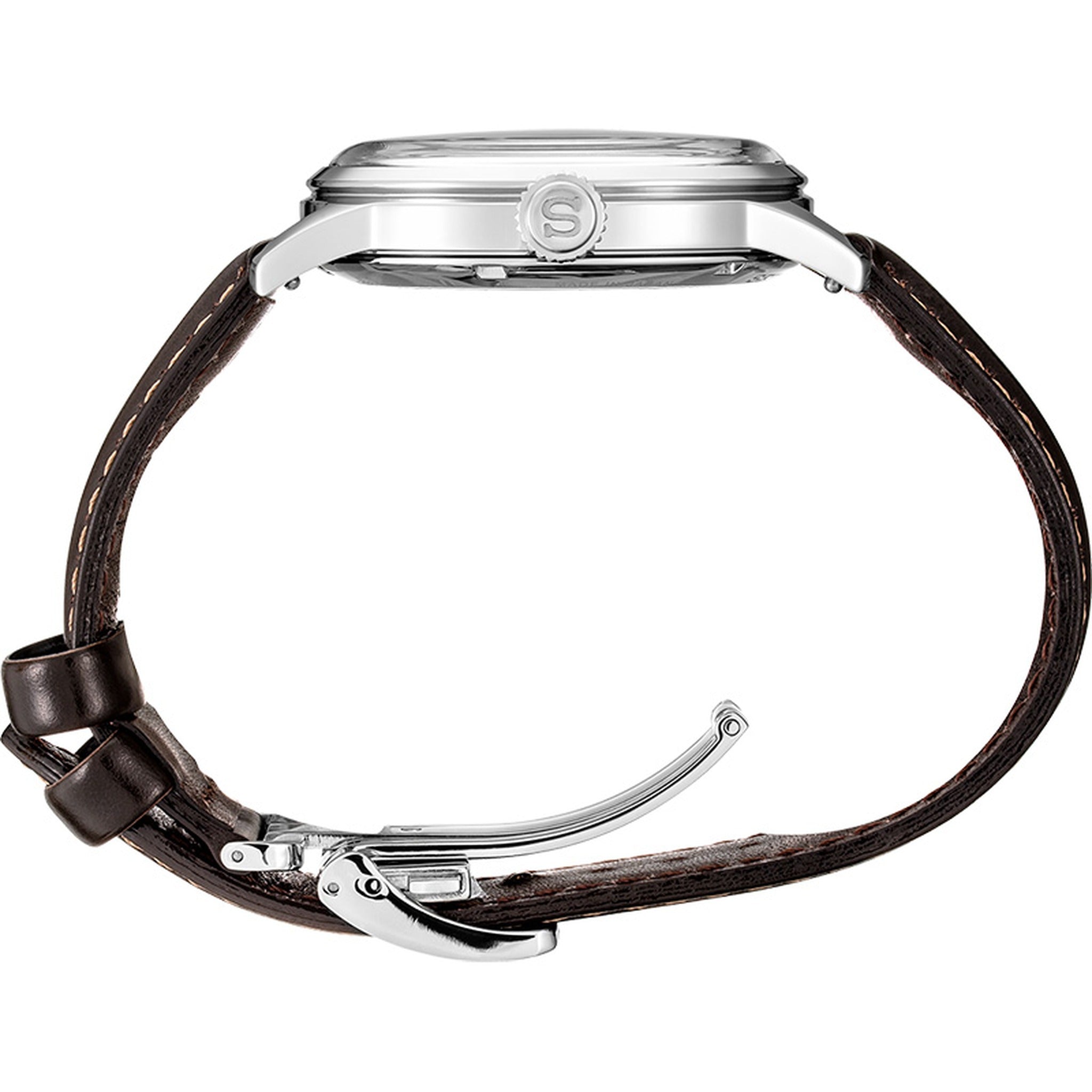 Seiko Presage Open Heart Women's Automatic Watch SSA783J1 Brown Stinger