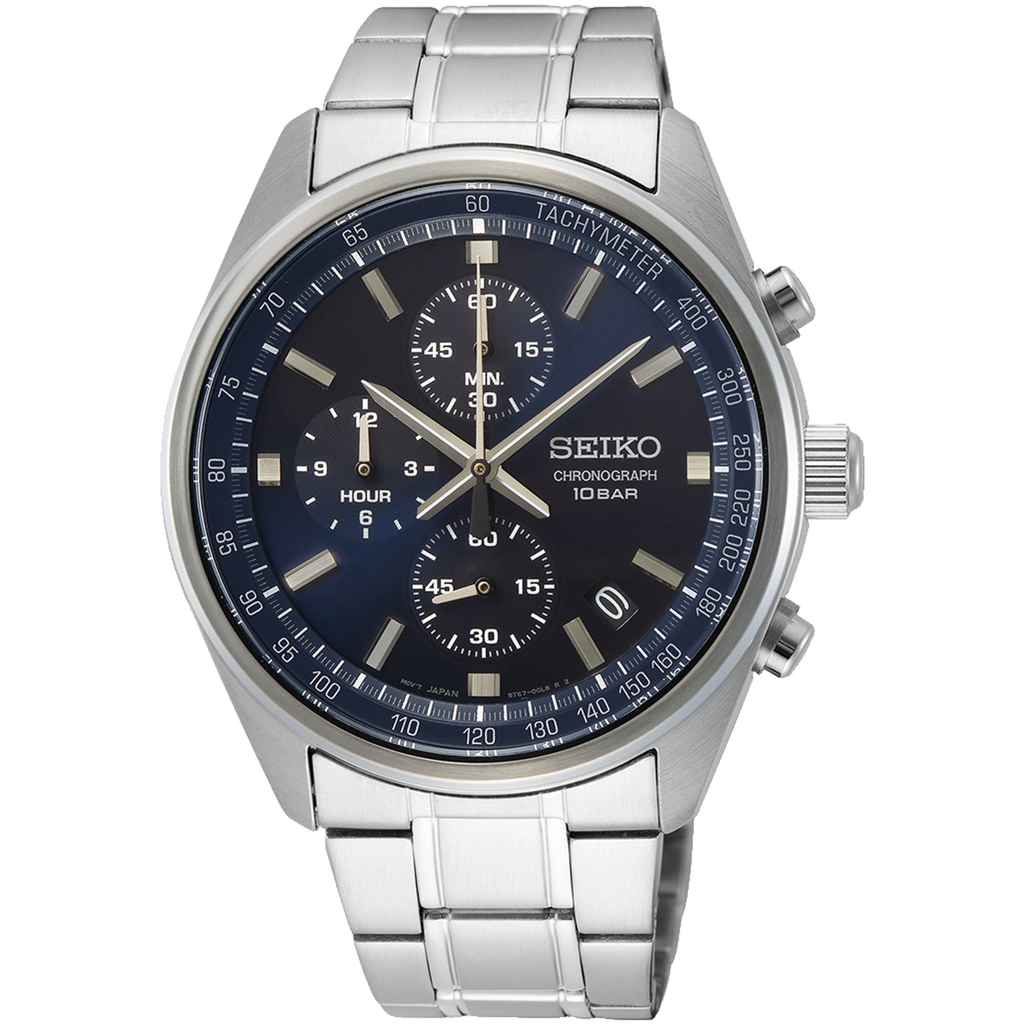 Seiko Men's Chronograph Sport Quartz Watch SSB377P1 Steel Blue