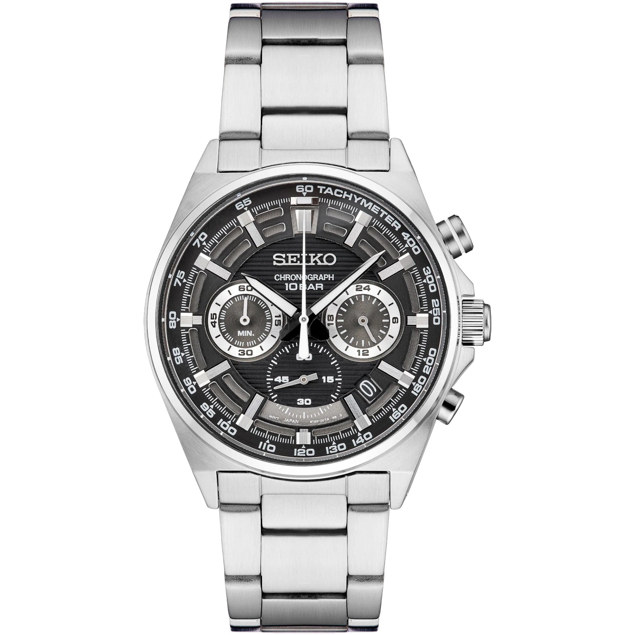Seiko Men's Chronograph Racing Sports Quartz Watch SSB397P1 Black
