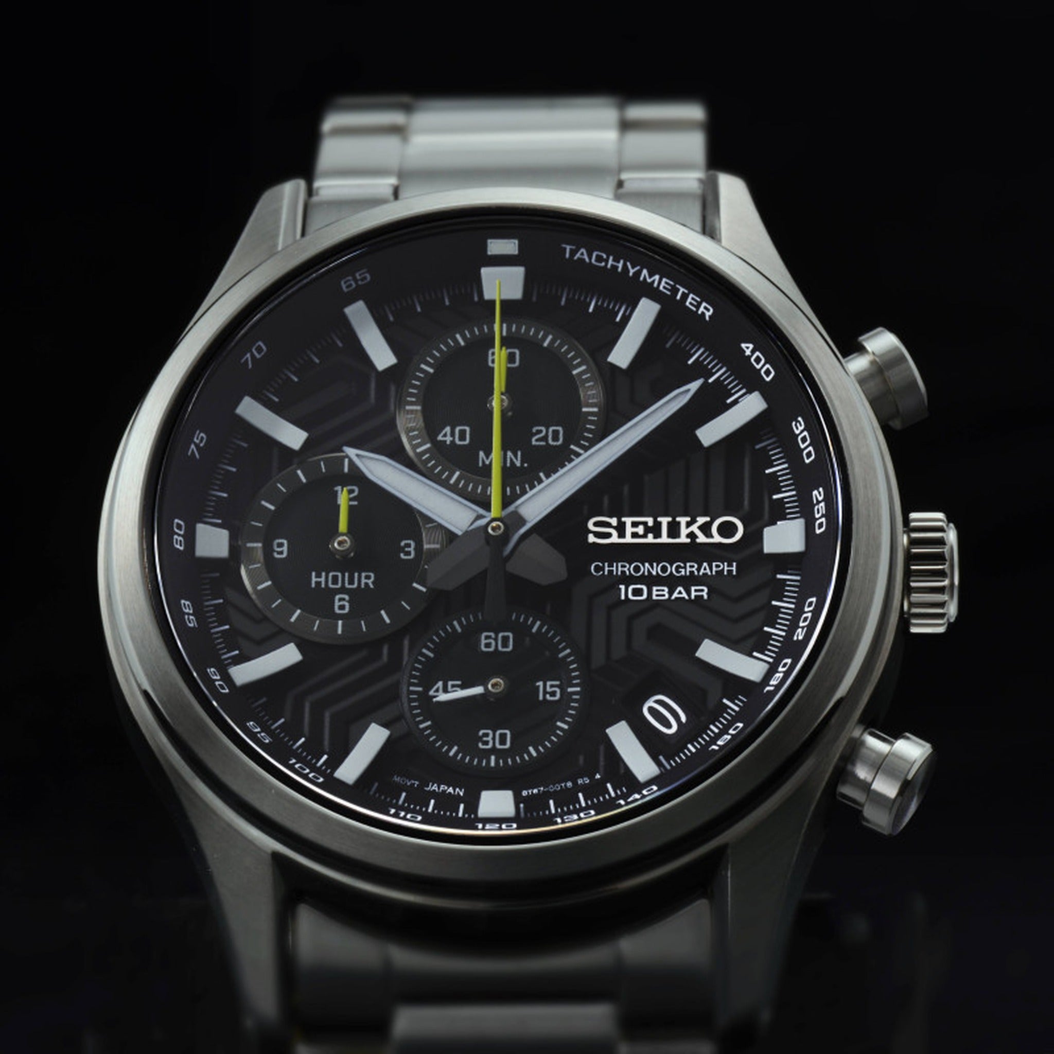 Seiko Men's Urban Sports Chronograph Quartz Watch SSB419P1 Black