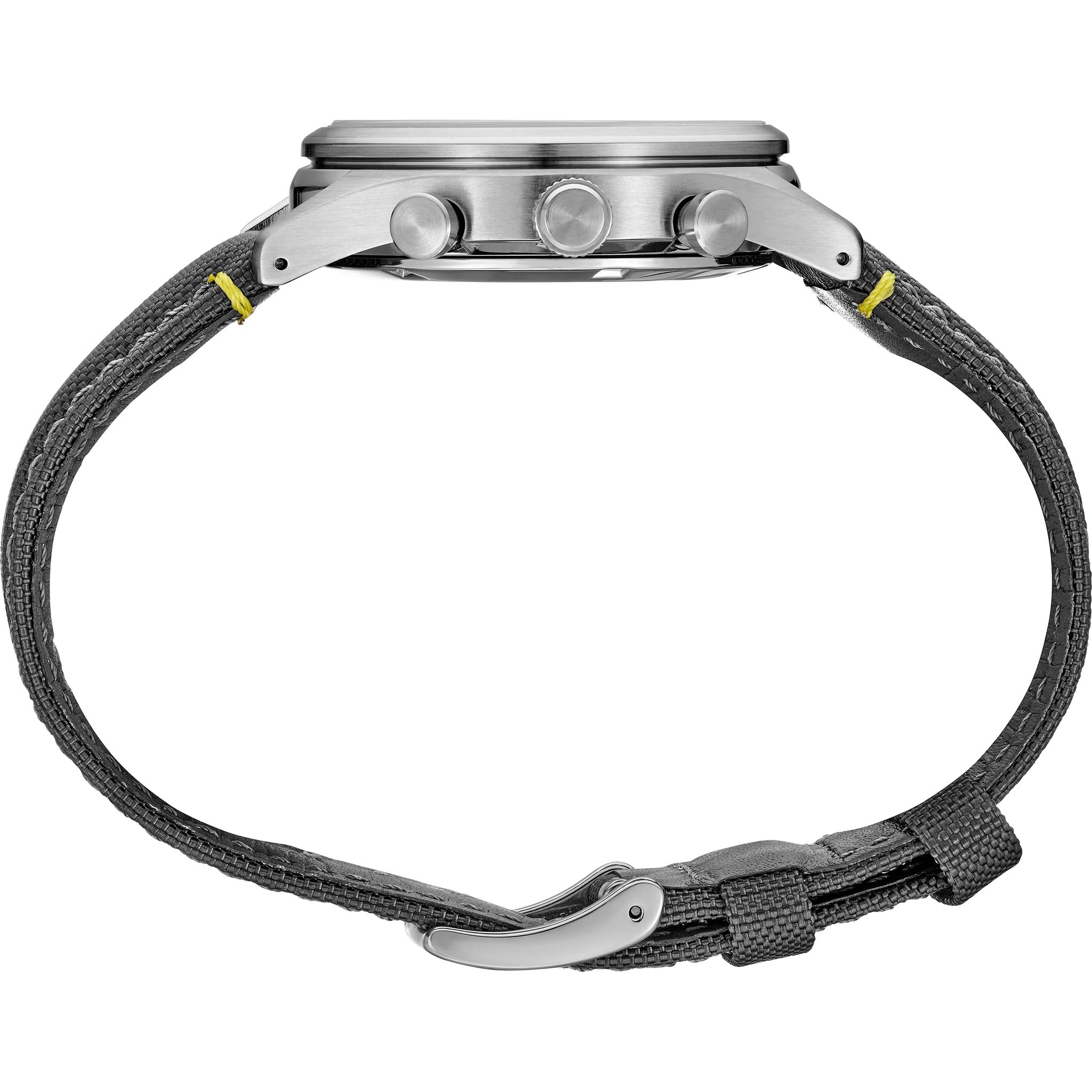 Seiko Men's Urban Sports Chronograph Watch, Quartz, SSB423P1, Gray/Yellow, Nylon Strap