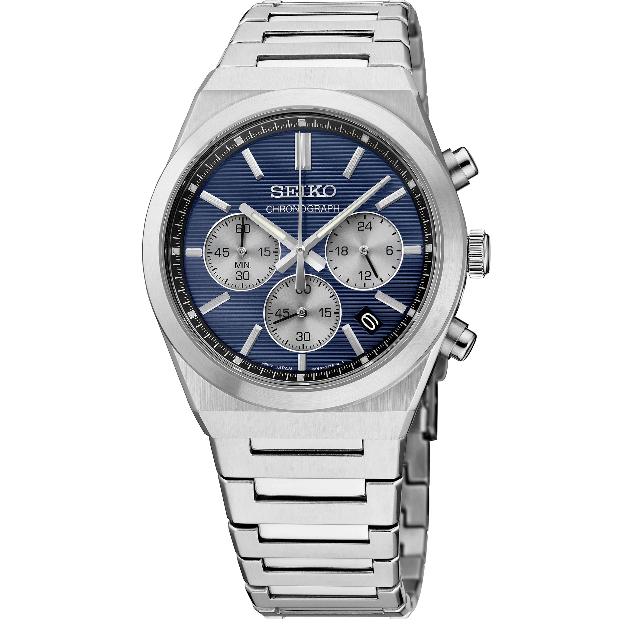 Seiko Men's Quartz Sports Chronograph Watch SSB453P1 Blue