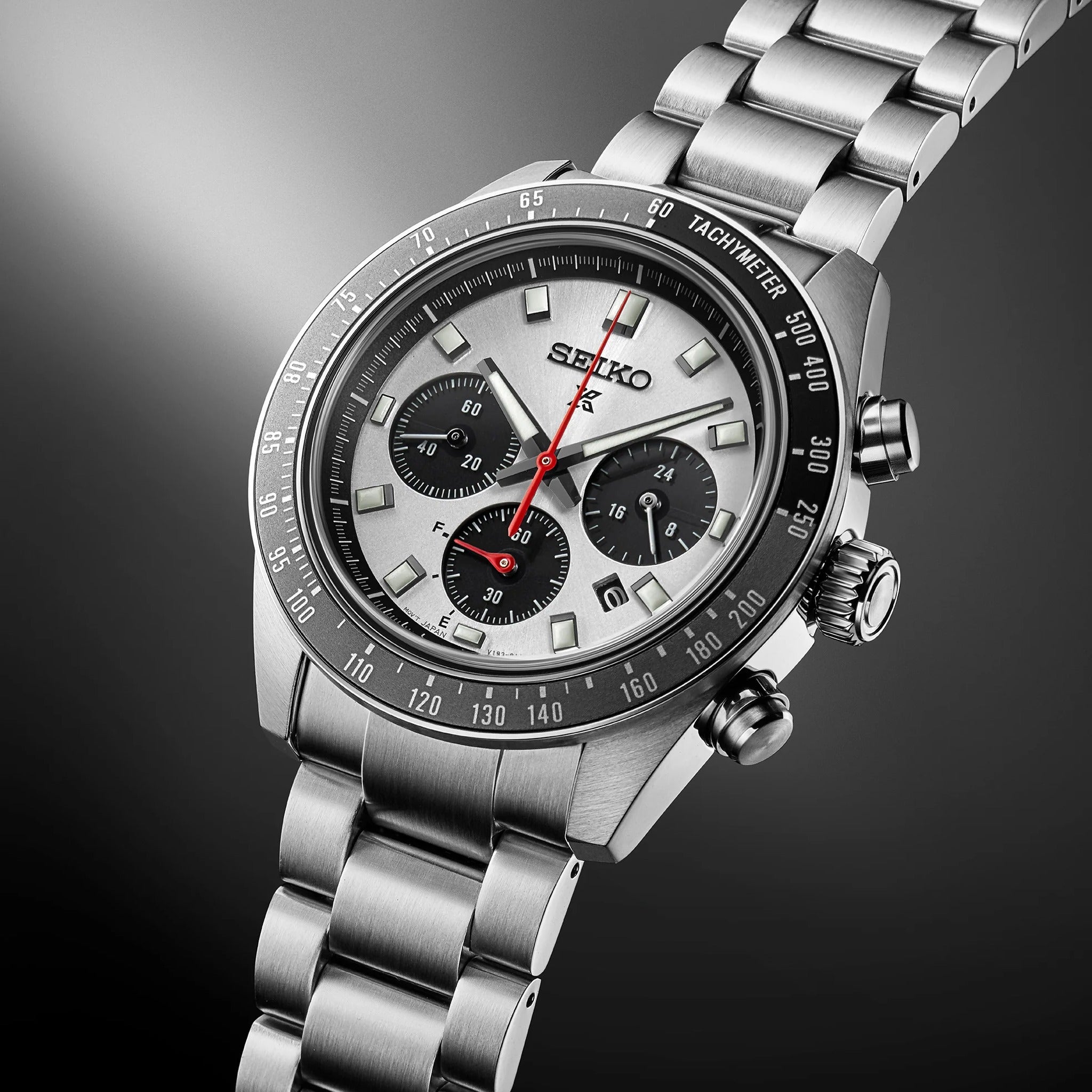 Montre Seiko Prospex Solar Homme SSC911P1 Speedtimer Chronograph Argenté Gris