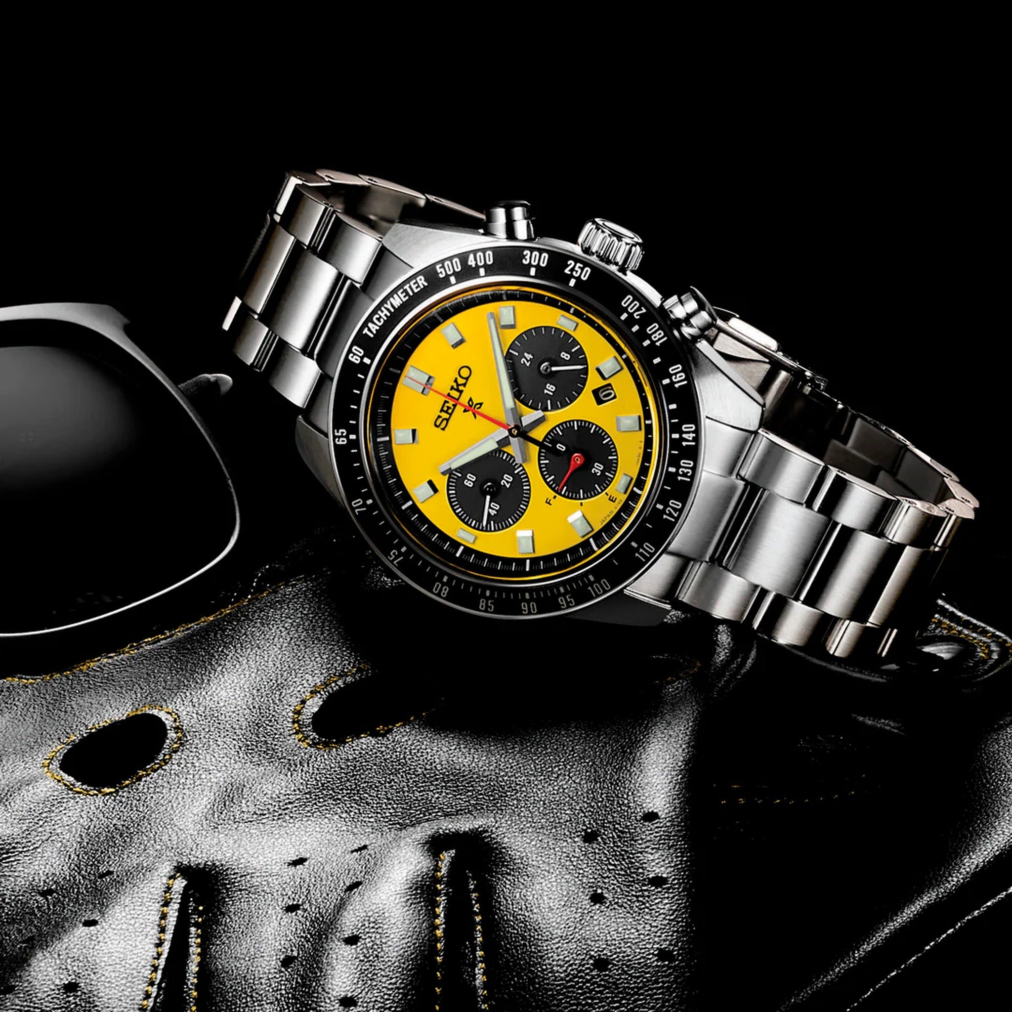 Seiko Prospex Solar Herrenuhr SSC929 Speedtimer Chronograph U.S. Special Creation Gelb