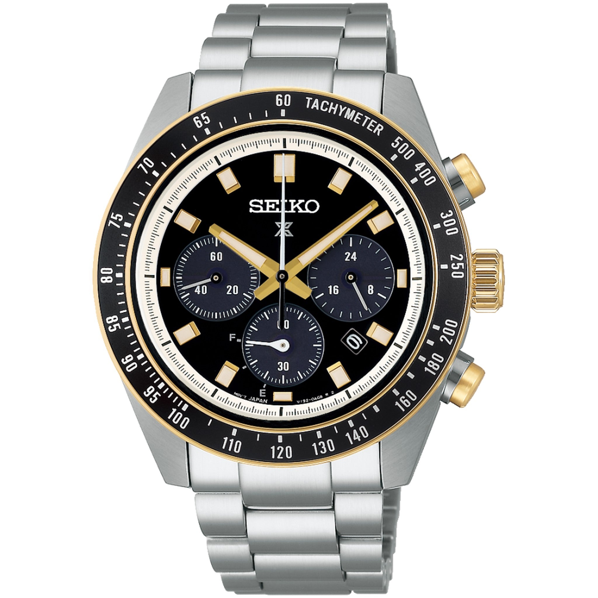 Seiko Prospex Solar Men's Watch SSC941P1 Speedtimer Chronograph Circuit Race Black Gold