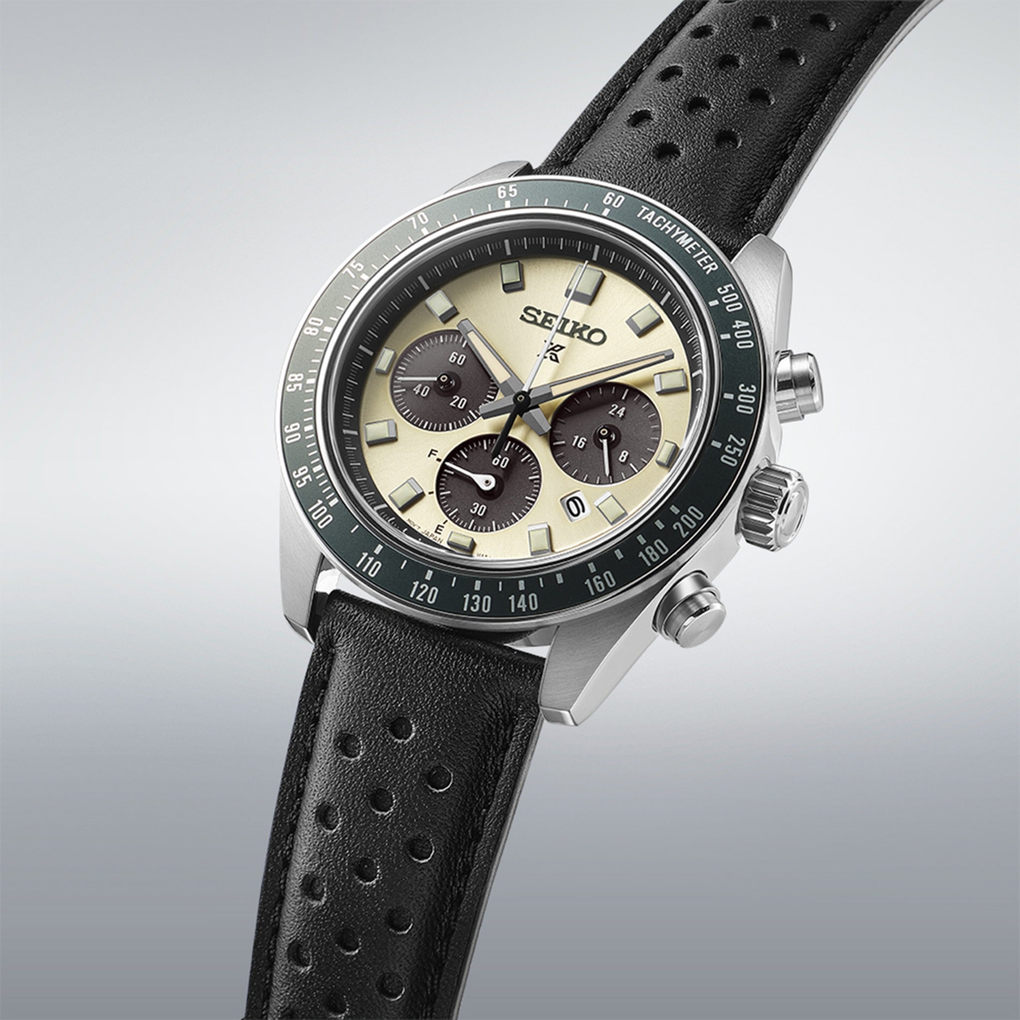 Seiko Prospex Solar Herrenuhr SSC943P1 Speedtimer Chronograph Racing Sports Grün