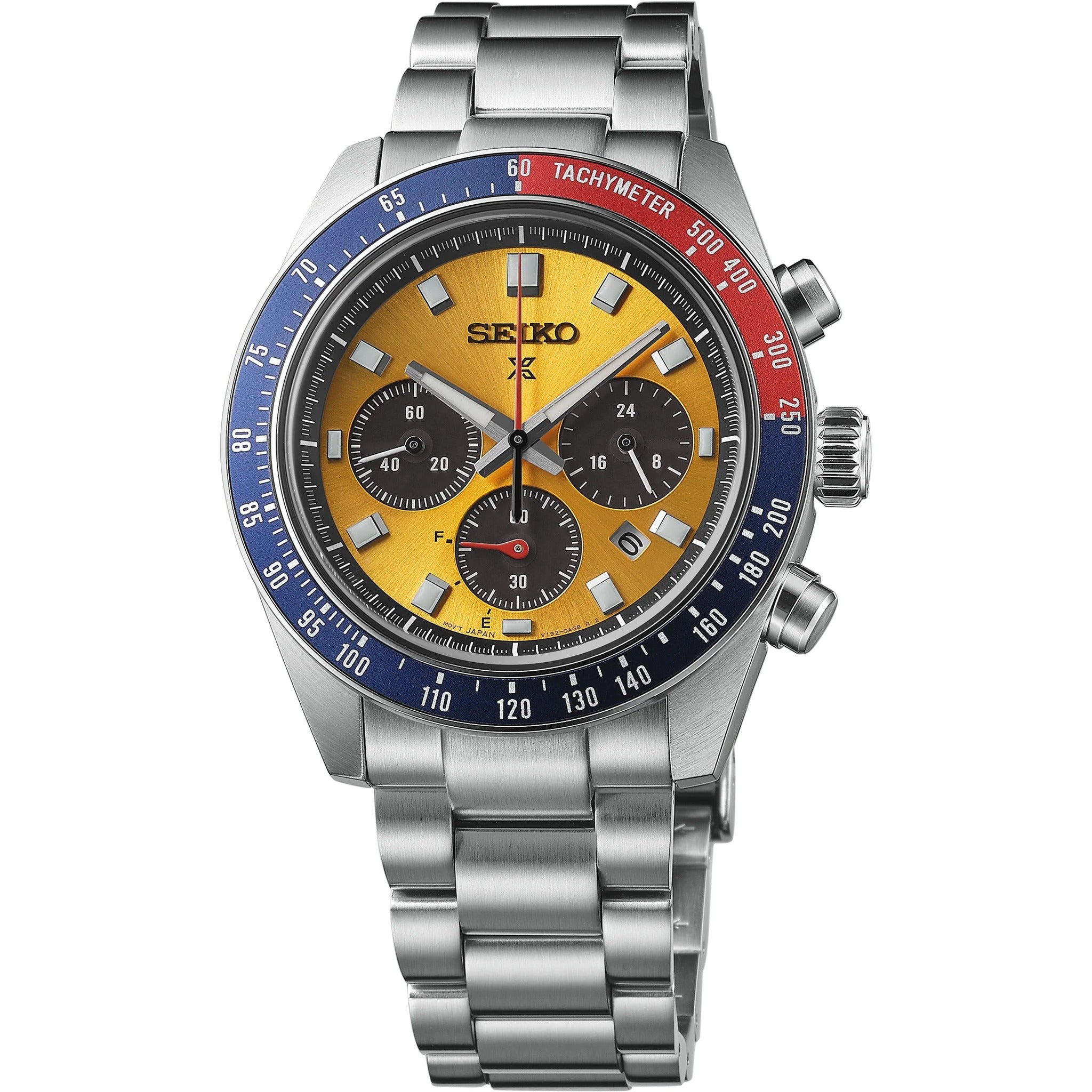 Montre Seiko Prospex Solar Homme SSC947P1 Speedtimer Chronograph Pogue Orange Bleu