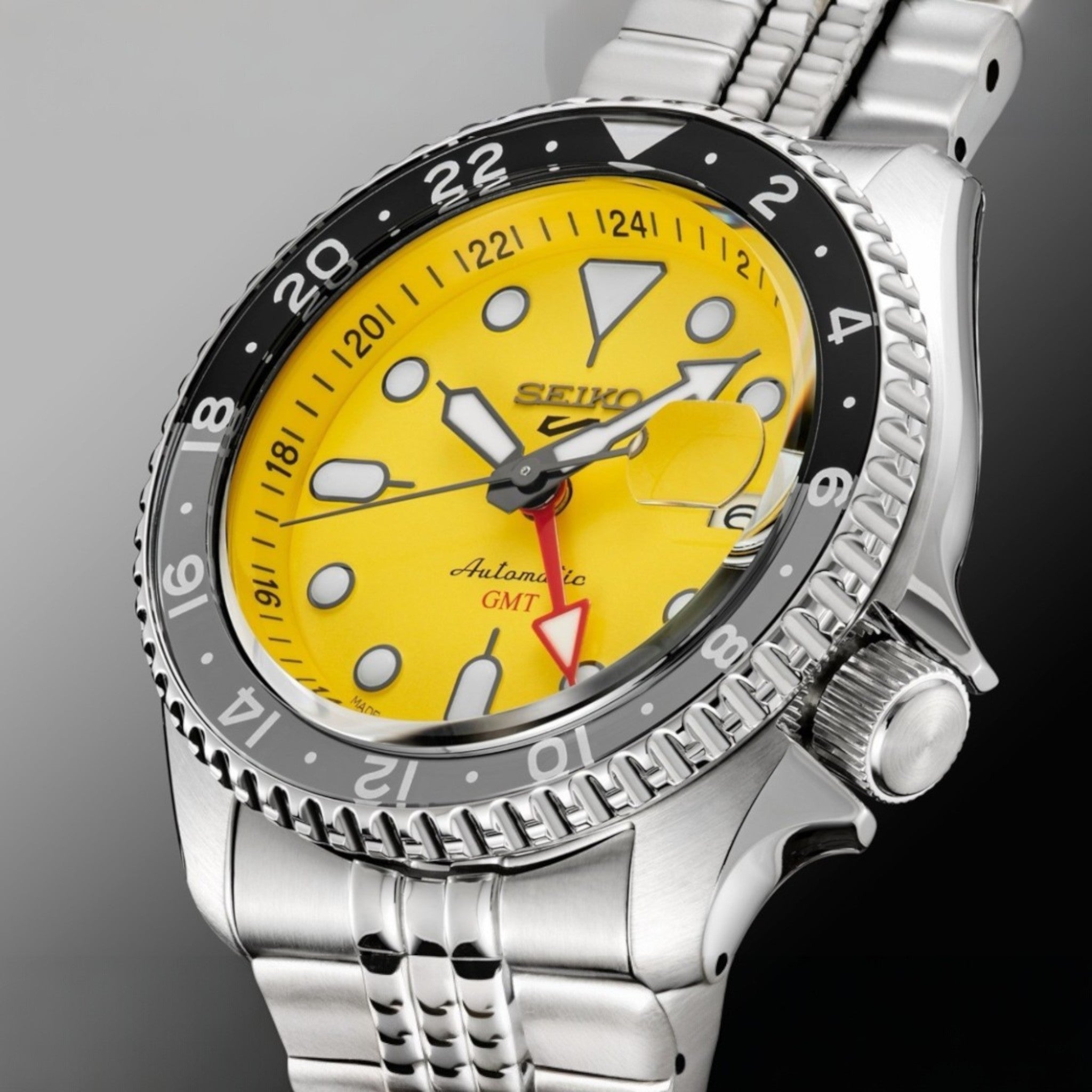 Montre Automatique Homme Seiko 5 Sports GMT SSK017K1 U.S. Special Creation Jaune
