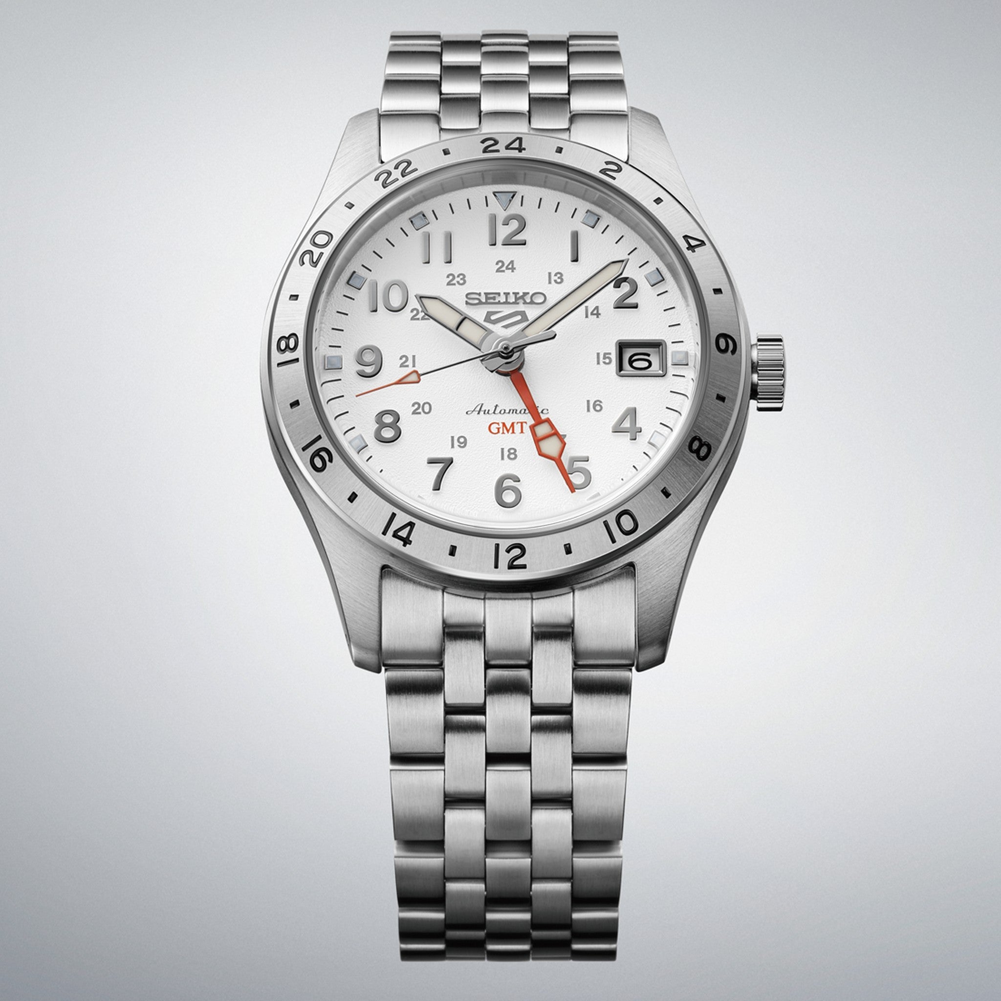 Seiko 5 Sports Men's Watch SSK059K1 Silver White