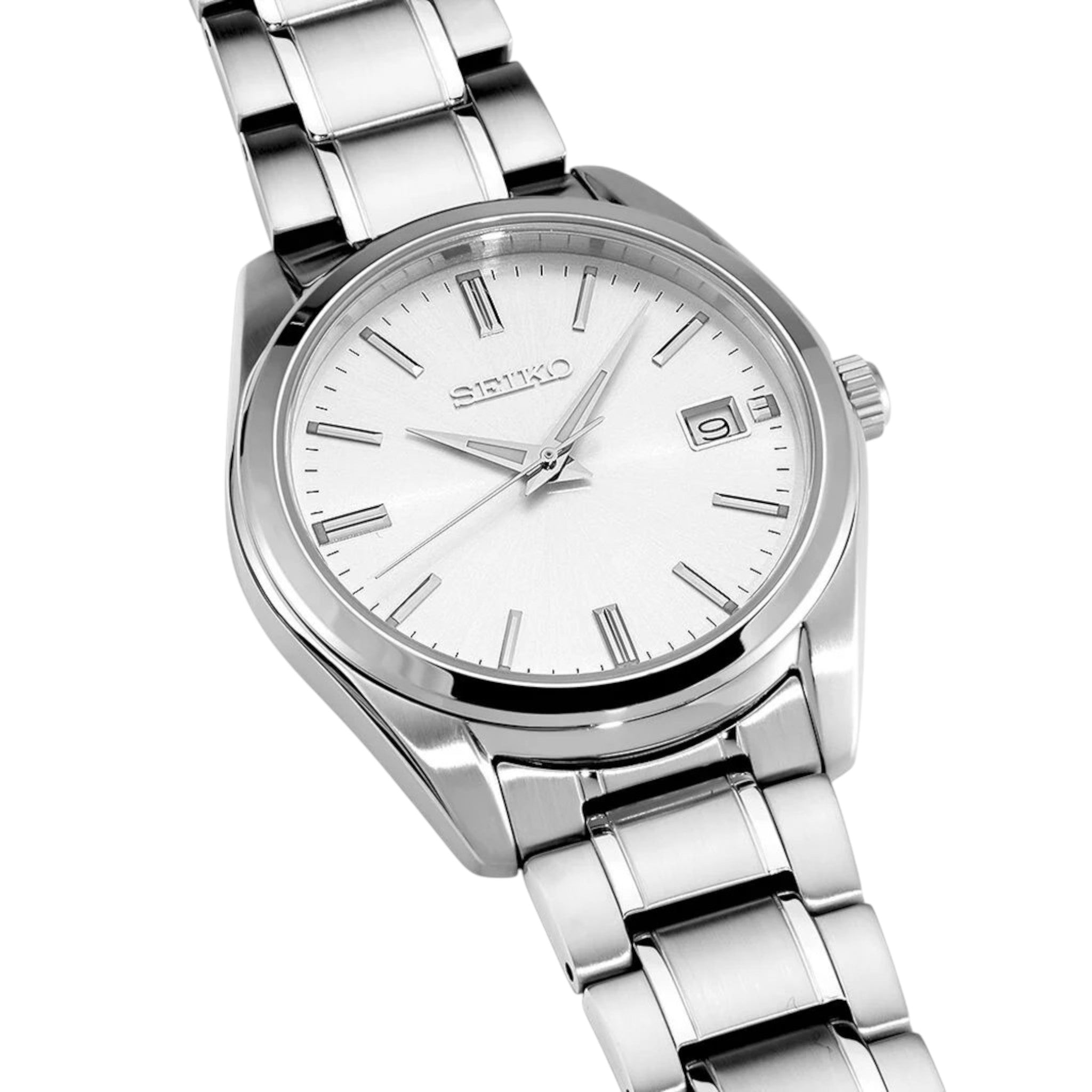 Montre Seiko Classic Homme SUR307P1 Blanc Argenté Quartz