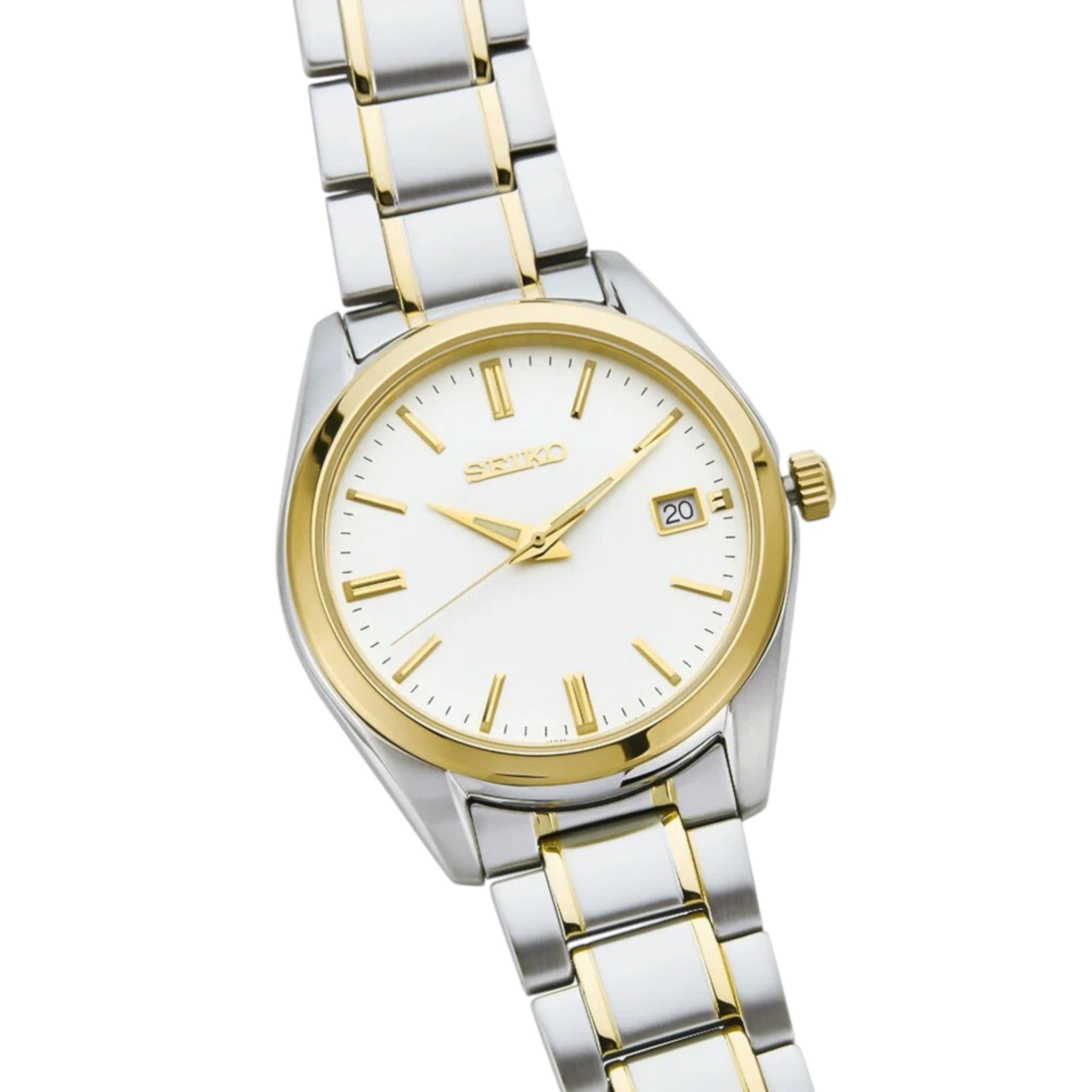 Seiko Classic Herrenuhr SUR312P1 Weiß Zweifarbig Quarz