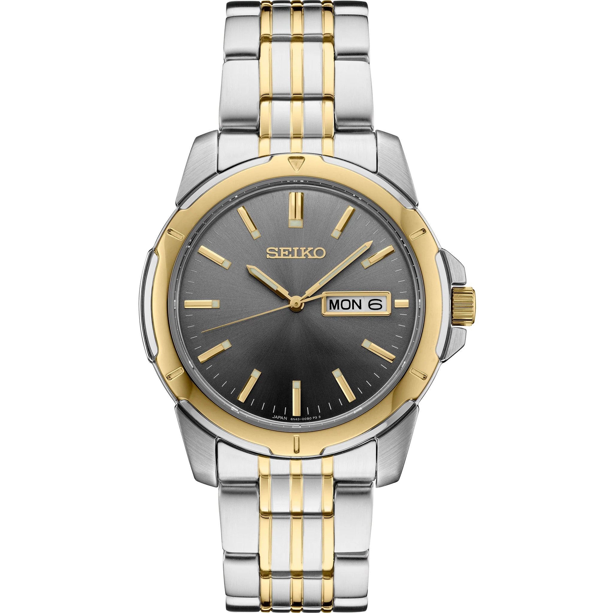 Montre Seiko Essentials Homme SUR356 Gris Doré