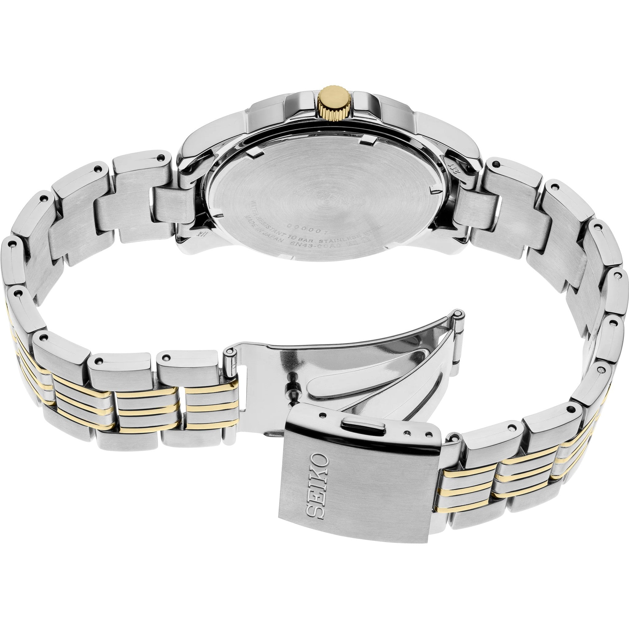 Montre Seiko Essentials Homme SUR356 Gris Doré