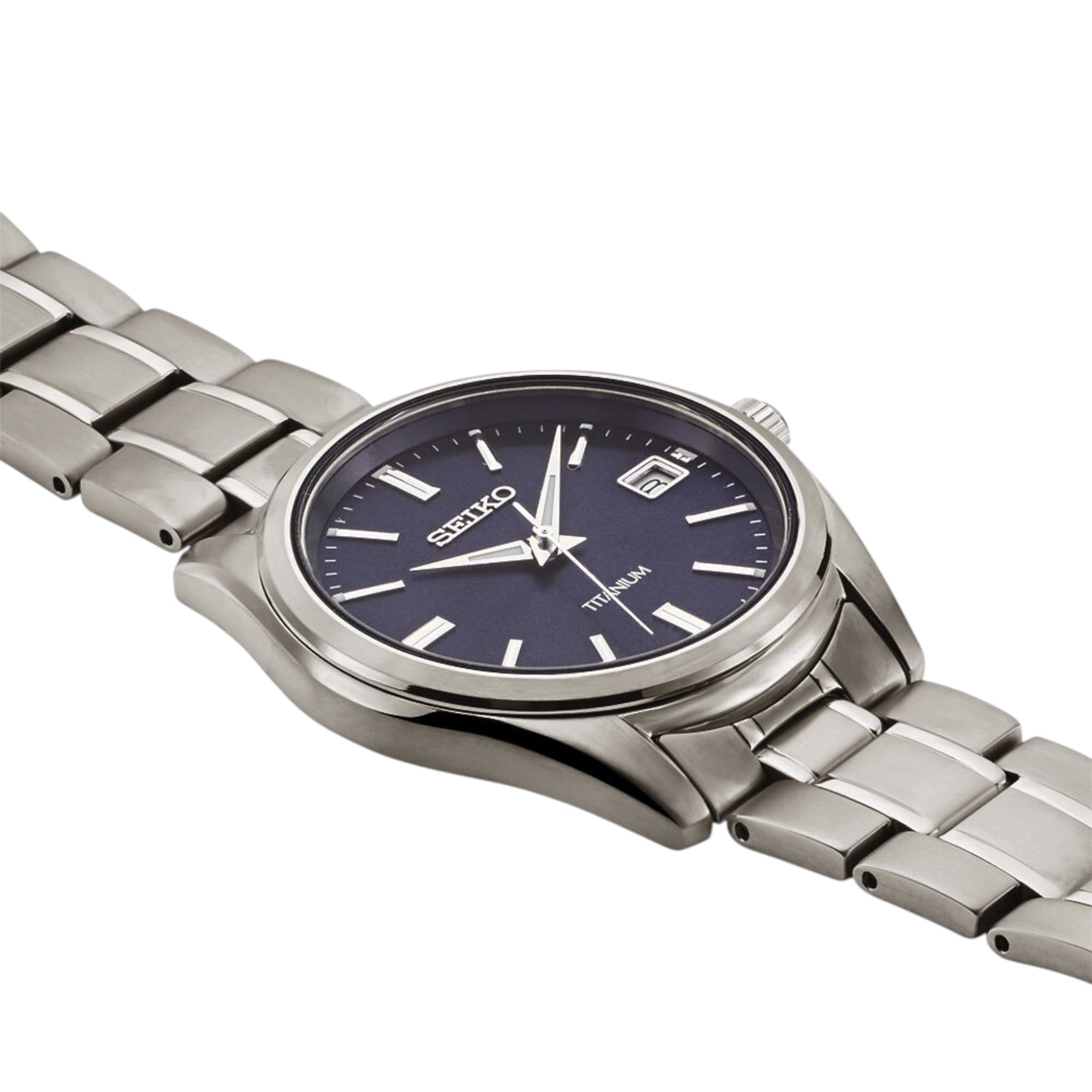 Montre Seiko Classic Homme SUR373P1 Bleu Titane Quartz