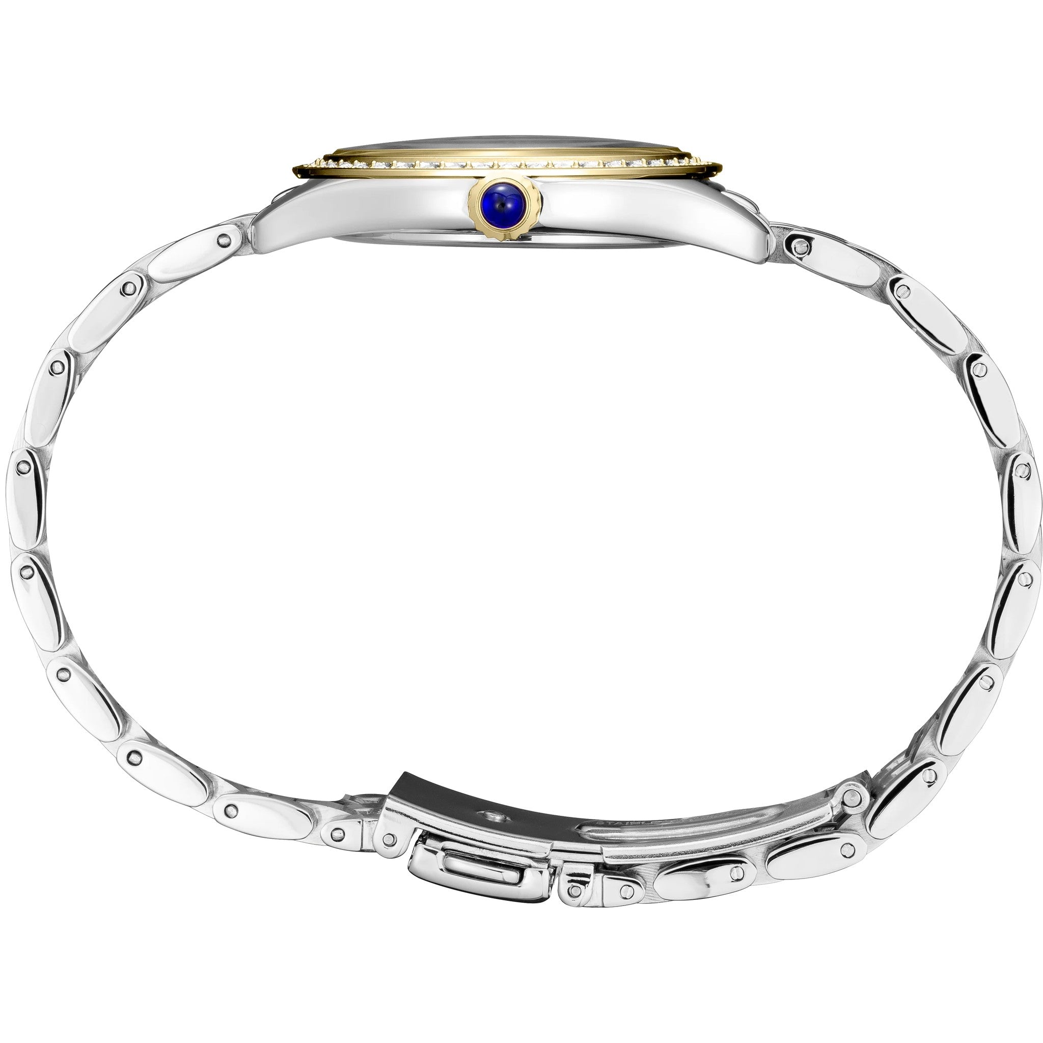 Seiko Crystals Women's Watch SUR392 Silver Gold