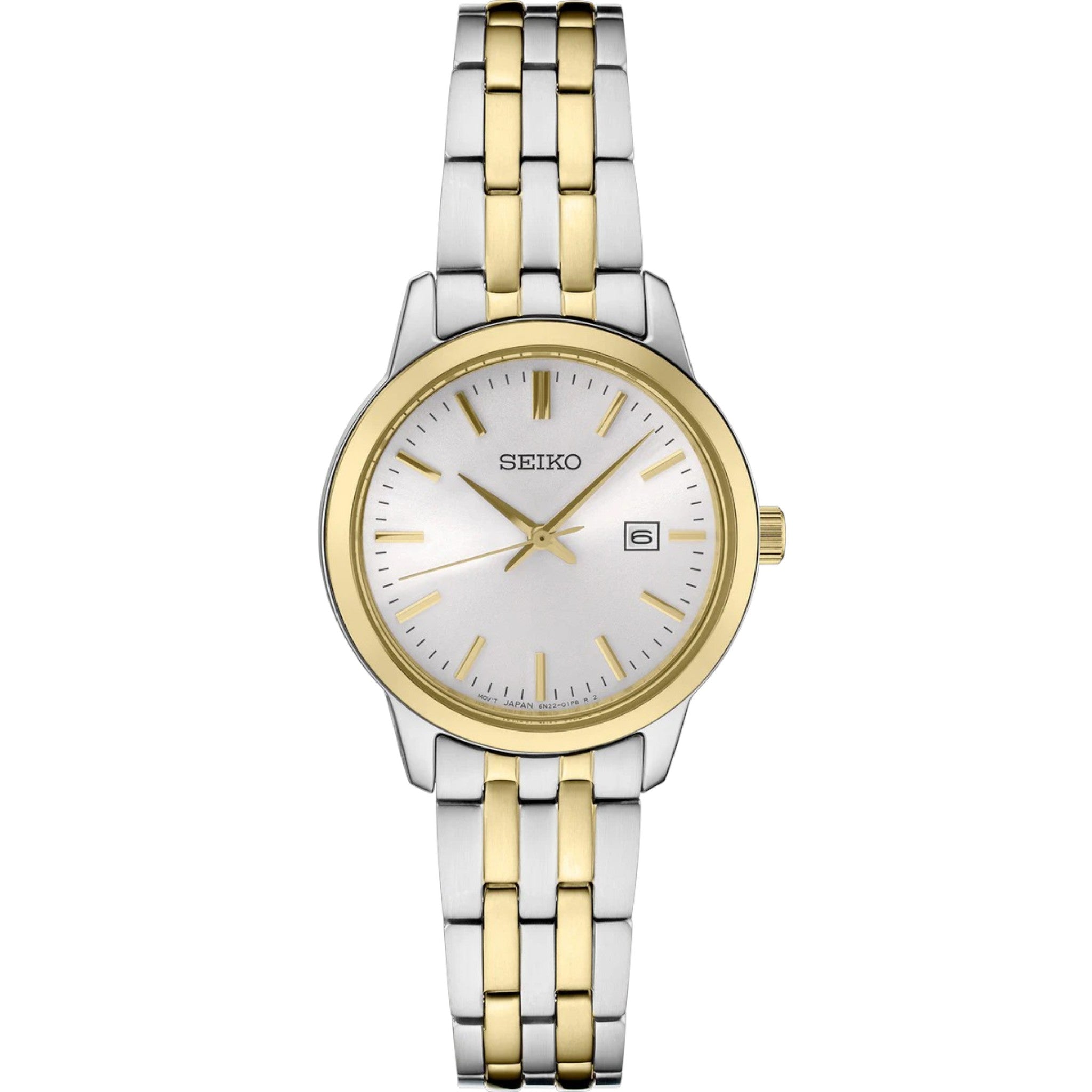 Montre Seiko Classic Femme SUR410P1 Blanc Doré Quartz