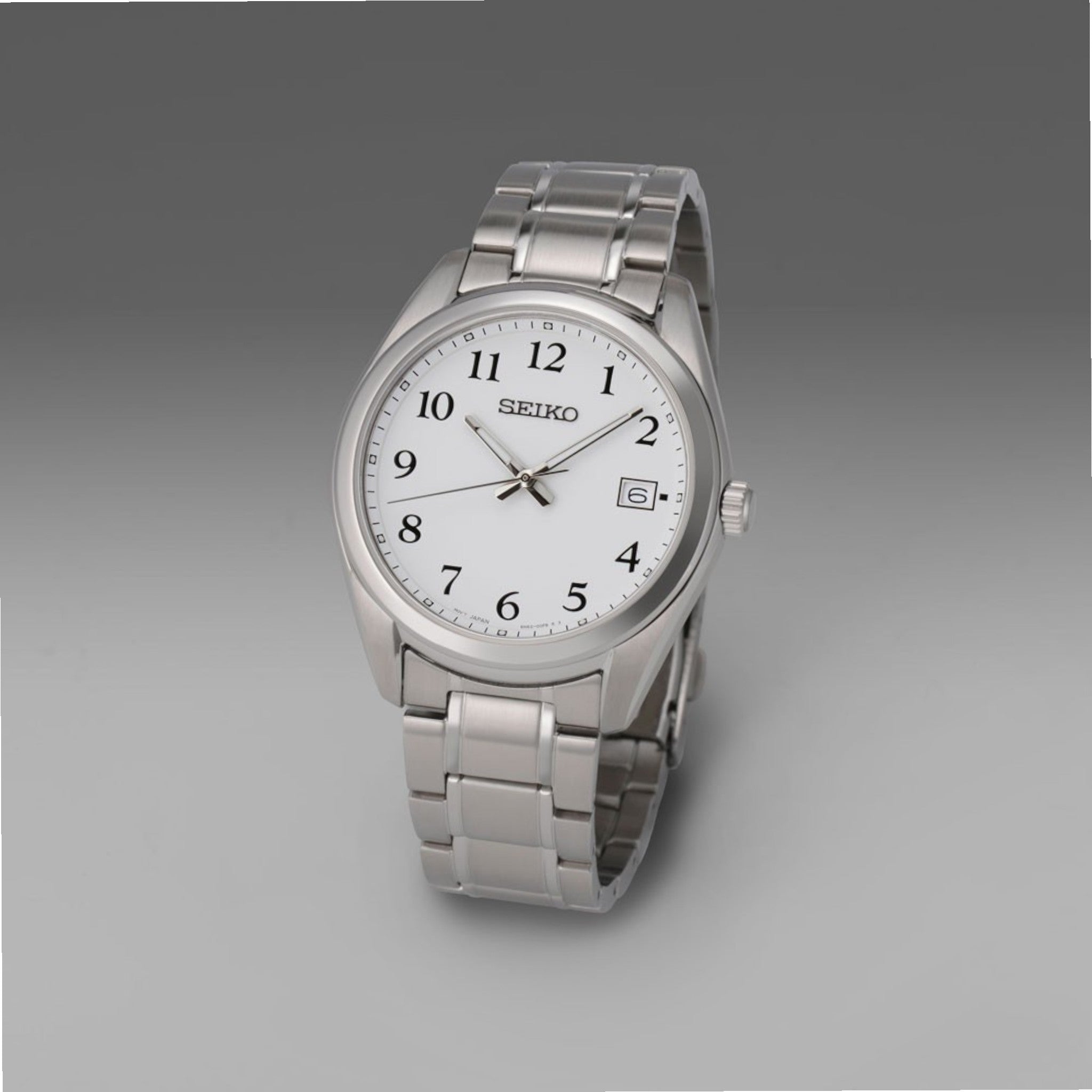 Montre Seiko Classic Homme SUR459P1 Blanc Chiffres Noirs Quartz