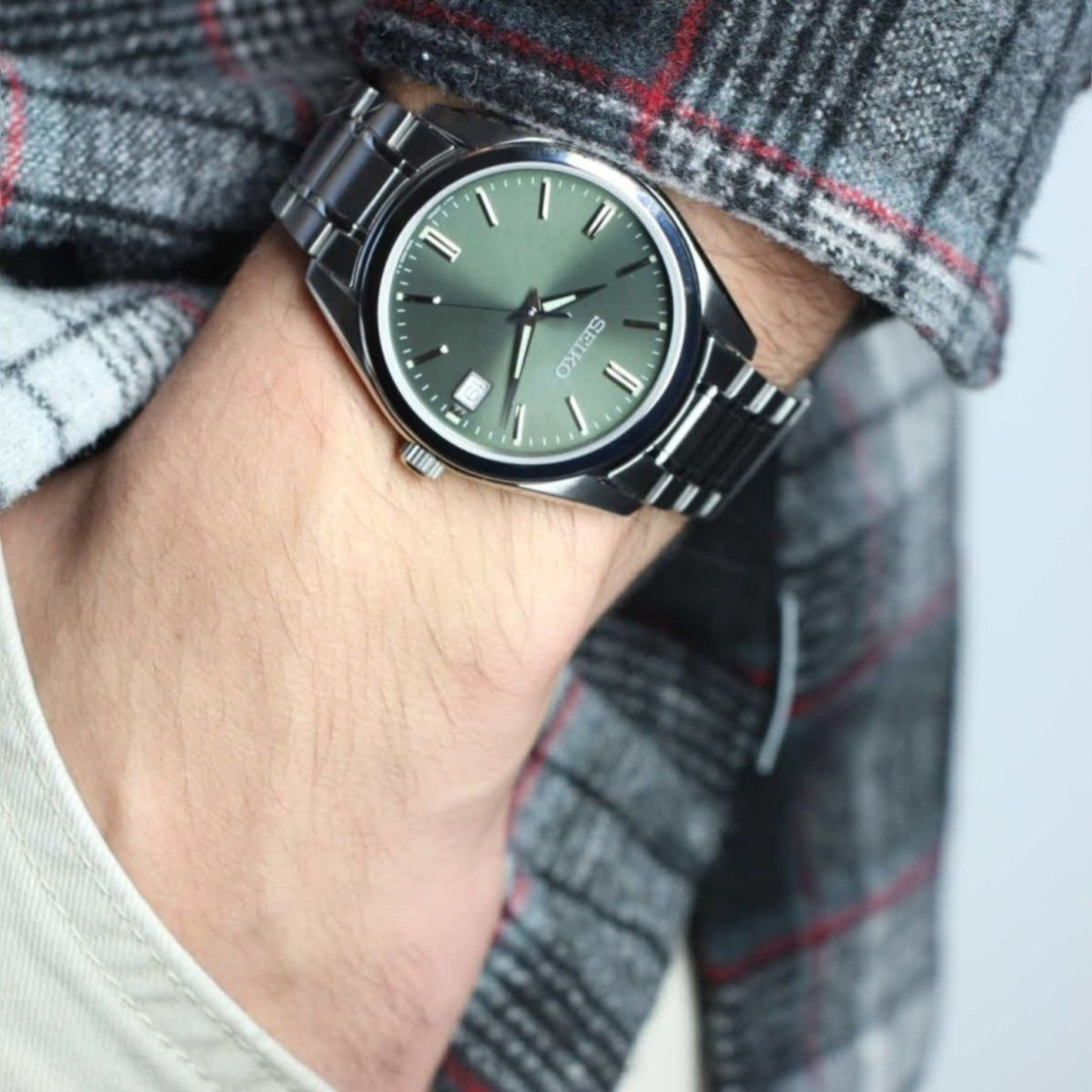 Montre Seiko Classic Homme SUR527P1 Vert Quartz