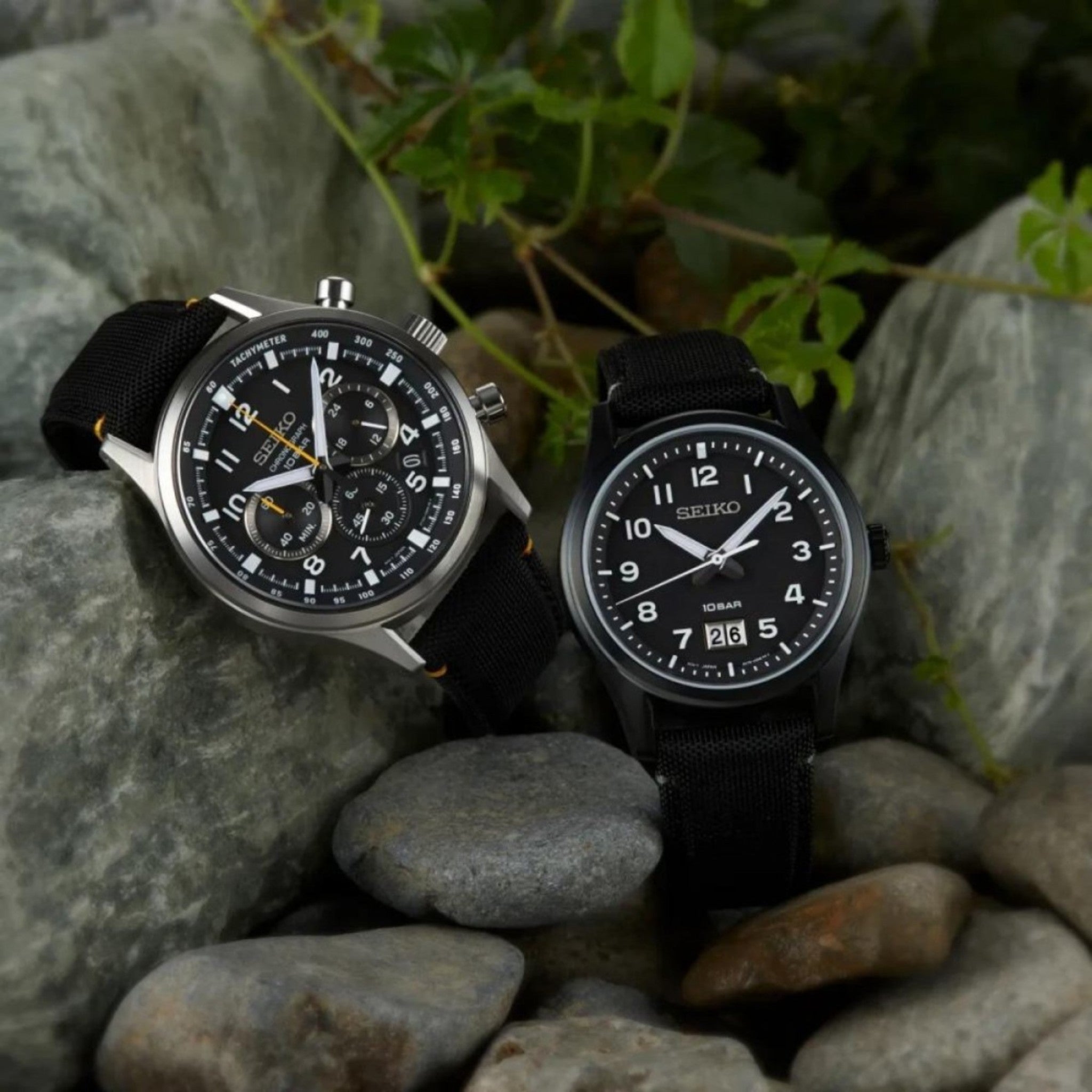 Montre Seiko Sports Homme SUR571P1 Noir Date Quartz